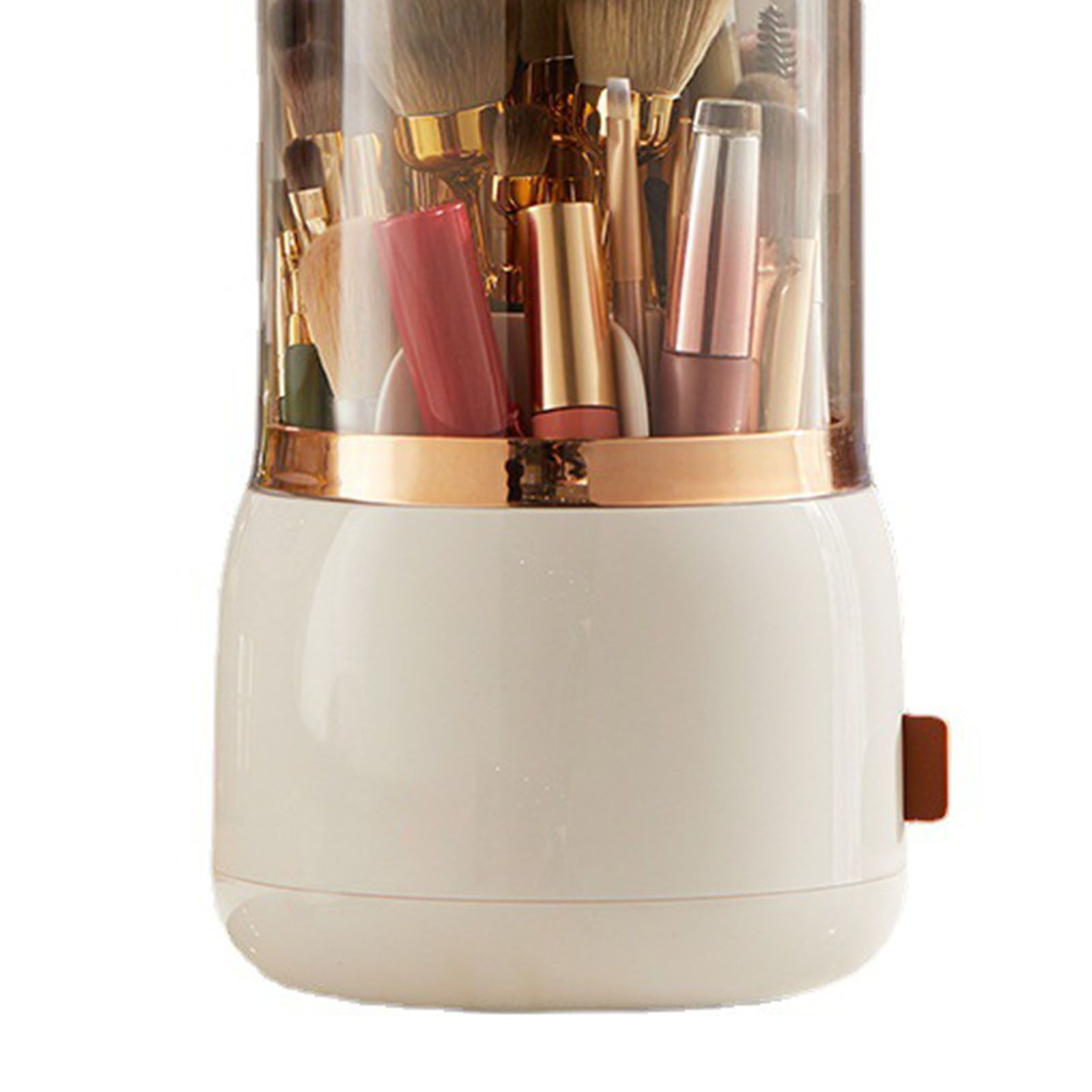 Makeup Brush Holder Multifunctional Brush Organizer Home Rotating Dustproof Cosmetic Make Up Brushes Container White - Image 8