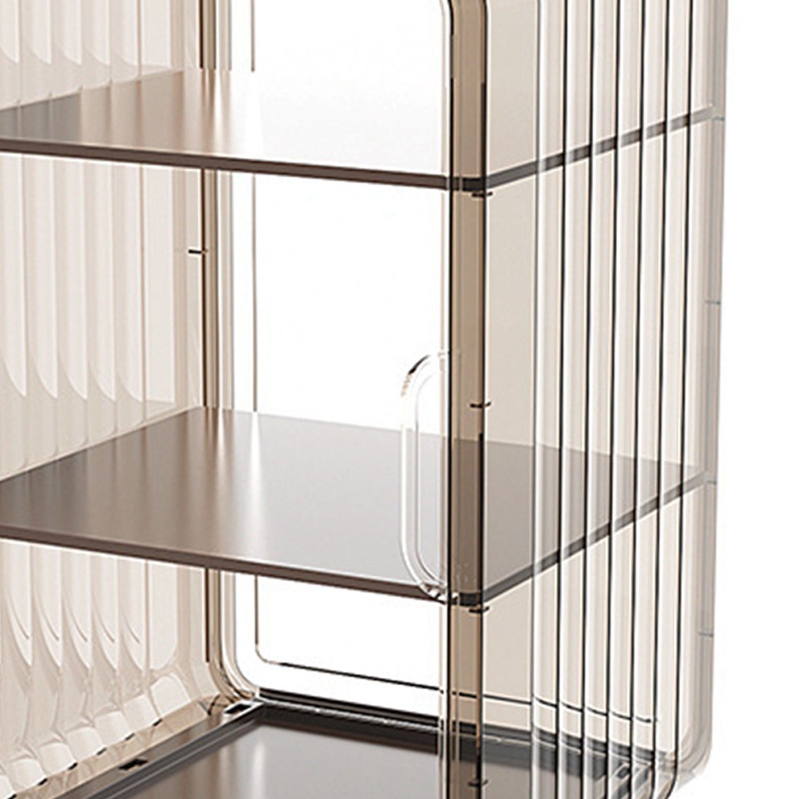 Acrylic Water Bottle Organizer Sturdy Dustproof Easy To Clean Water Bottle Storage Holder for Cabinet Desktop Large 3 Layer Brown - Image 7