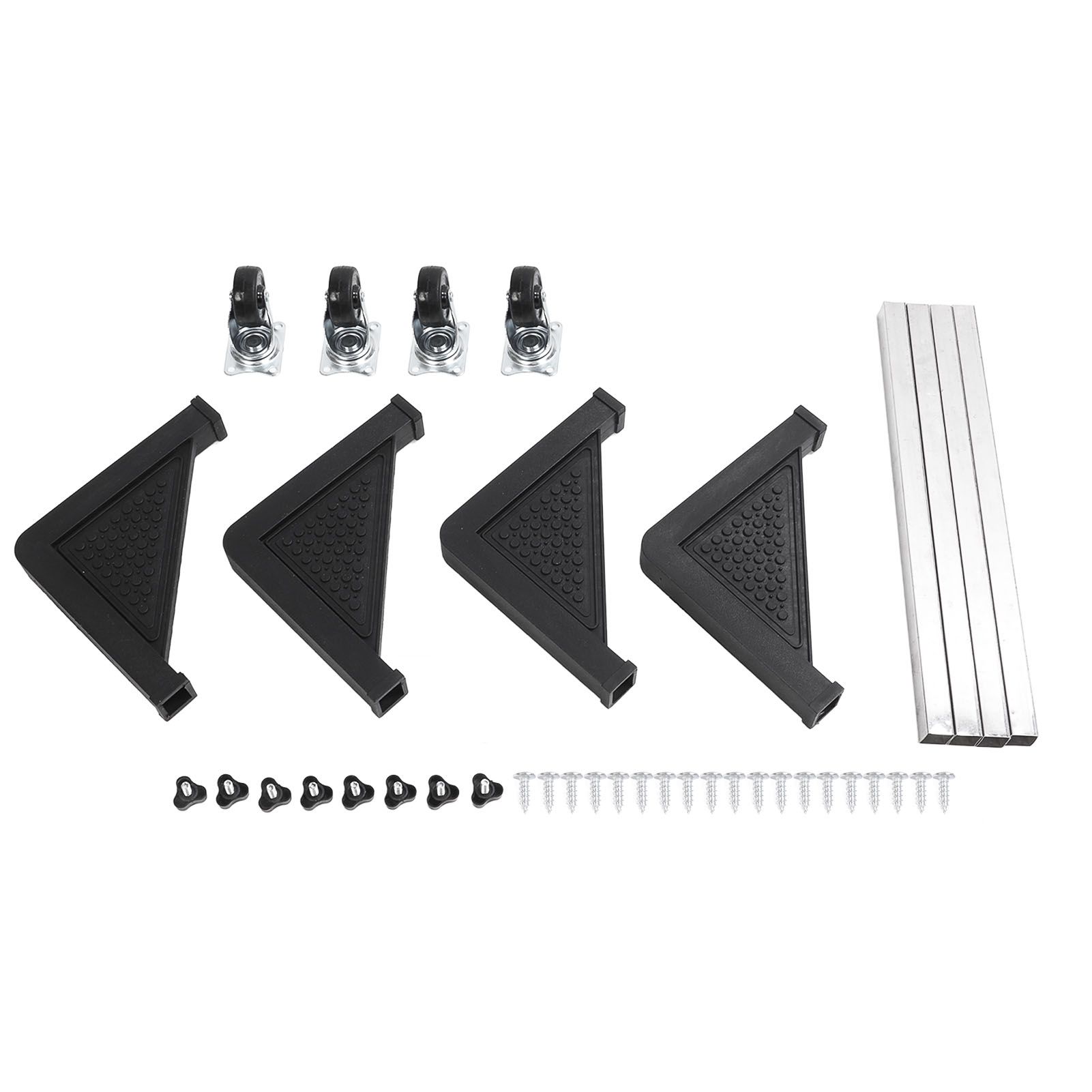 Adjustable Refrigerator Stand with 4 Locking Wheels Reduce Noise Furniture Dolly Mobile Roller for Dryer Washing Machine - Image 1