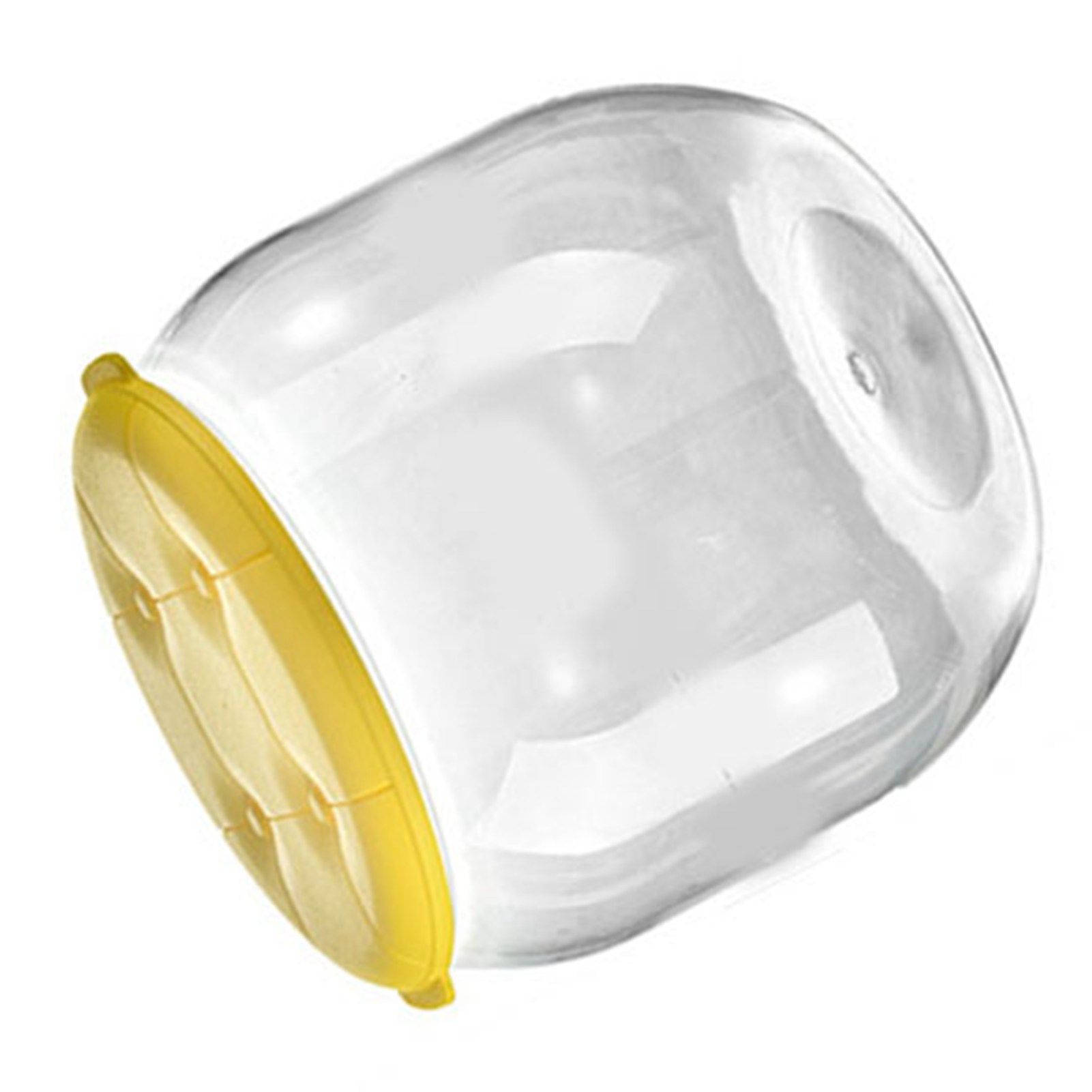 Toy Storage Stool Multipurpose Innovative Round Shape Transparent Storage Stool for Home Living Room Entryway Yellow - Image 2