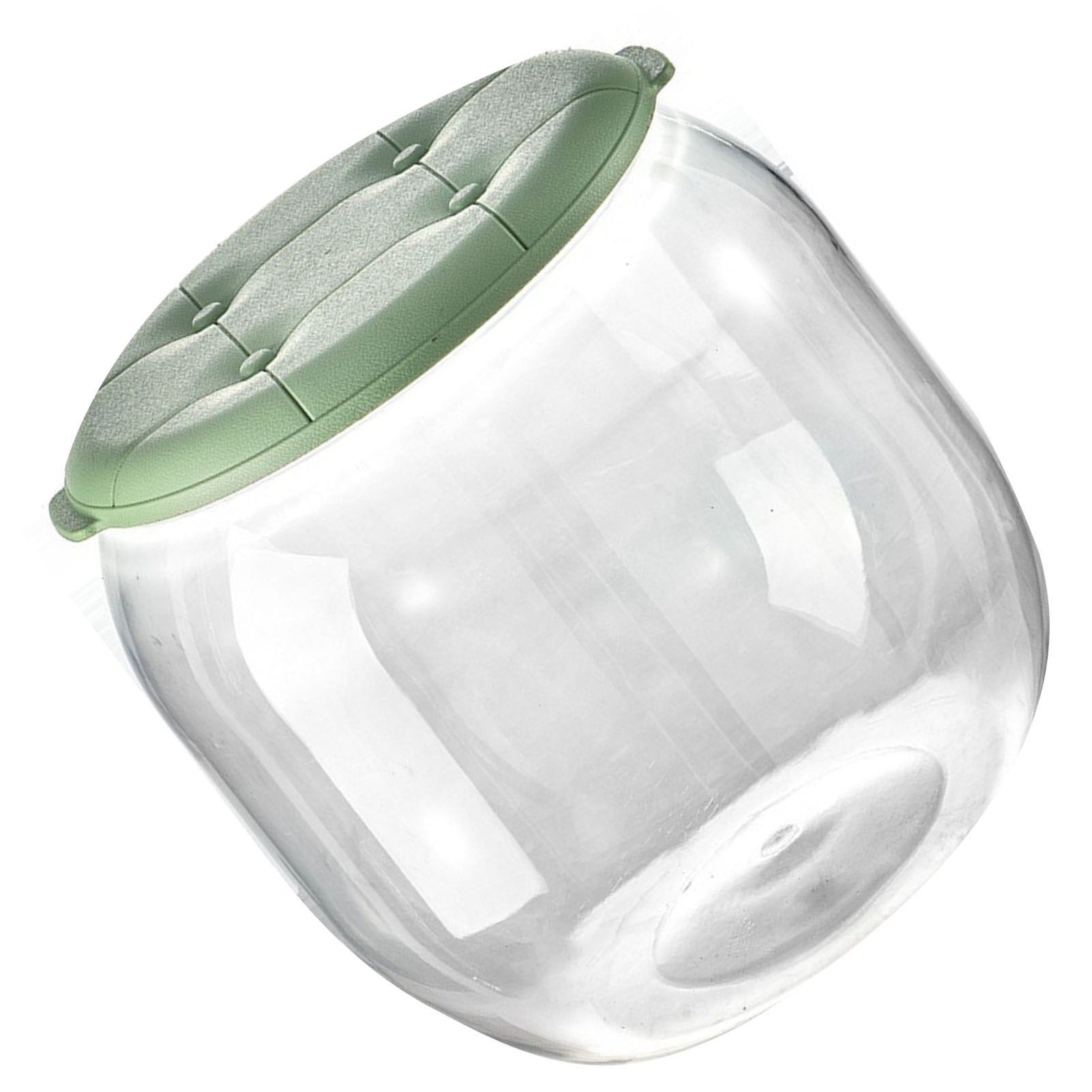 Toy Storage Stool Multipurpose Innovative Round Shape Transparent Storage Stool for Home Living Room Entryway Green - Image 2
