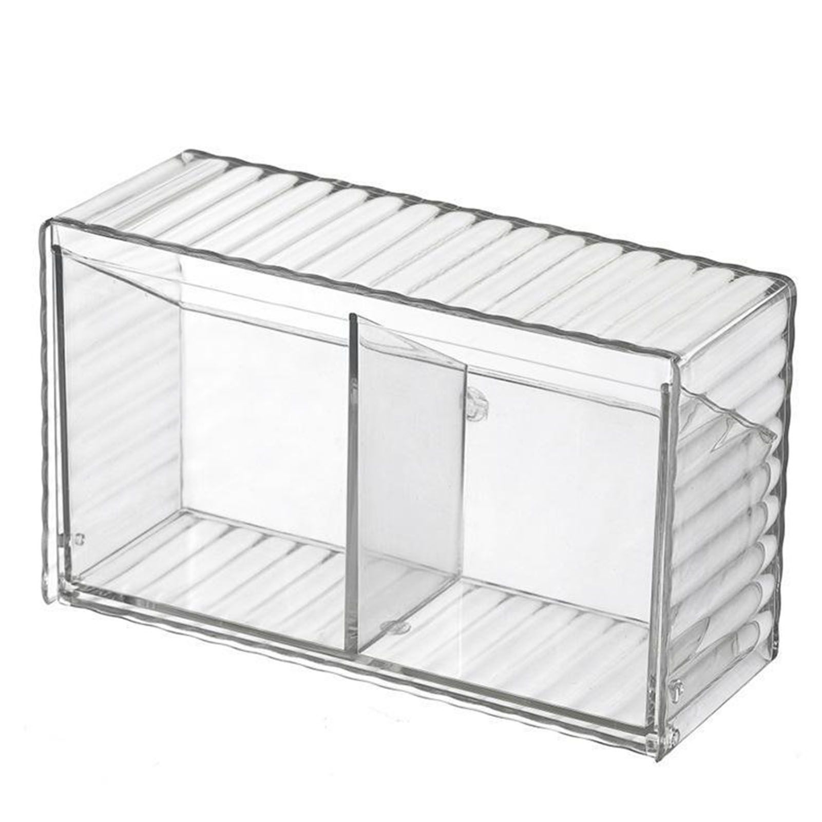 Cosmetics Wall Mounted Storage Box Non Punching Plastic 2 Compartment Holder Bathroom Supplies - Image 2