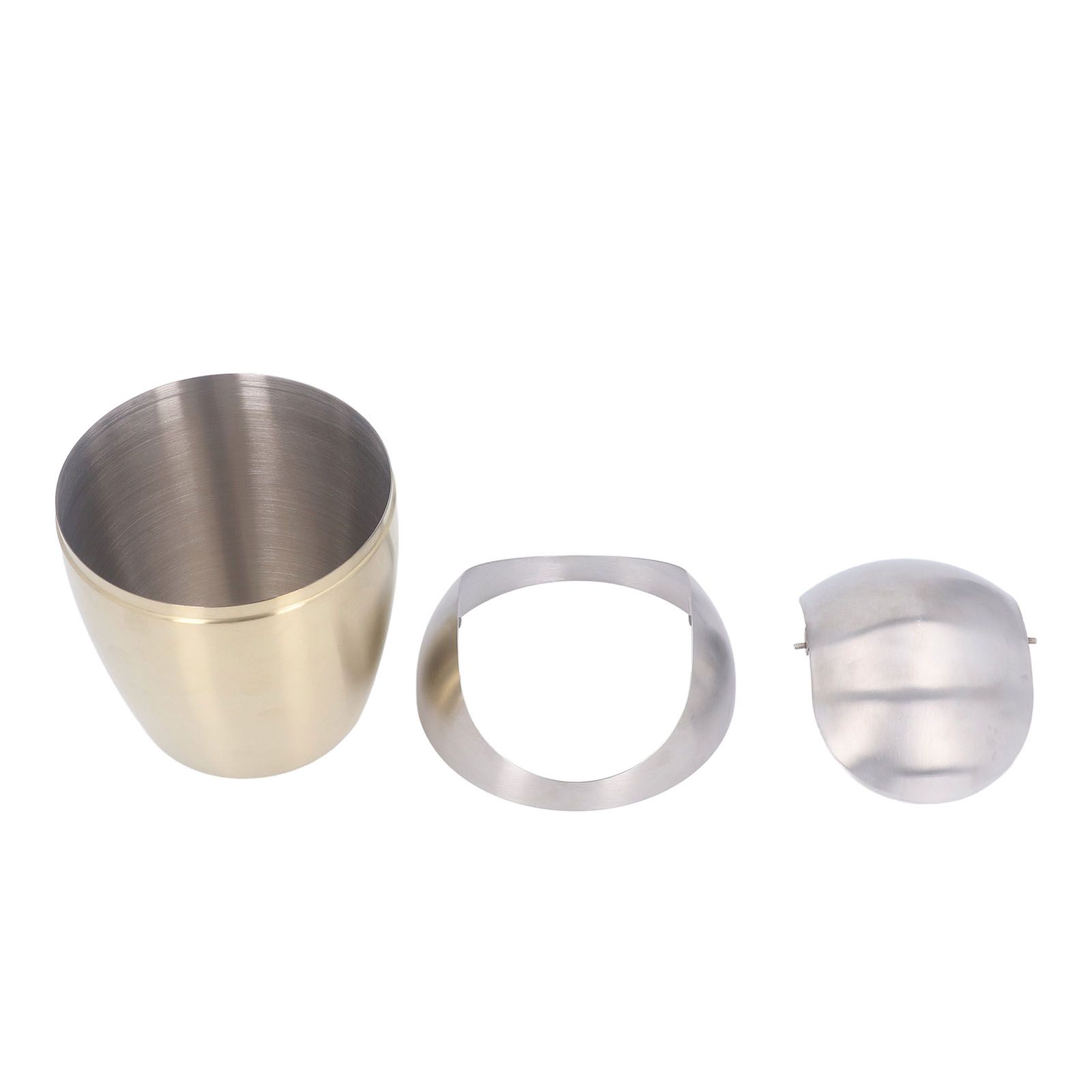 Desktop Small Trash Can Multipurpose 304 Stainless Steel Mini Trash Can with Lid for Tabletop Countertop Use Golden - Image 5