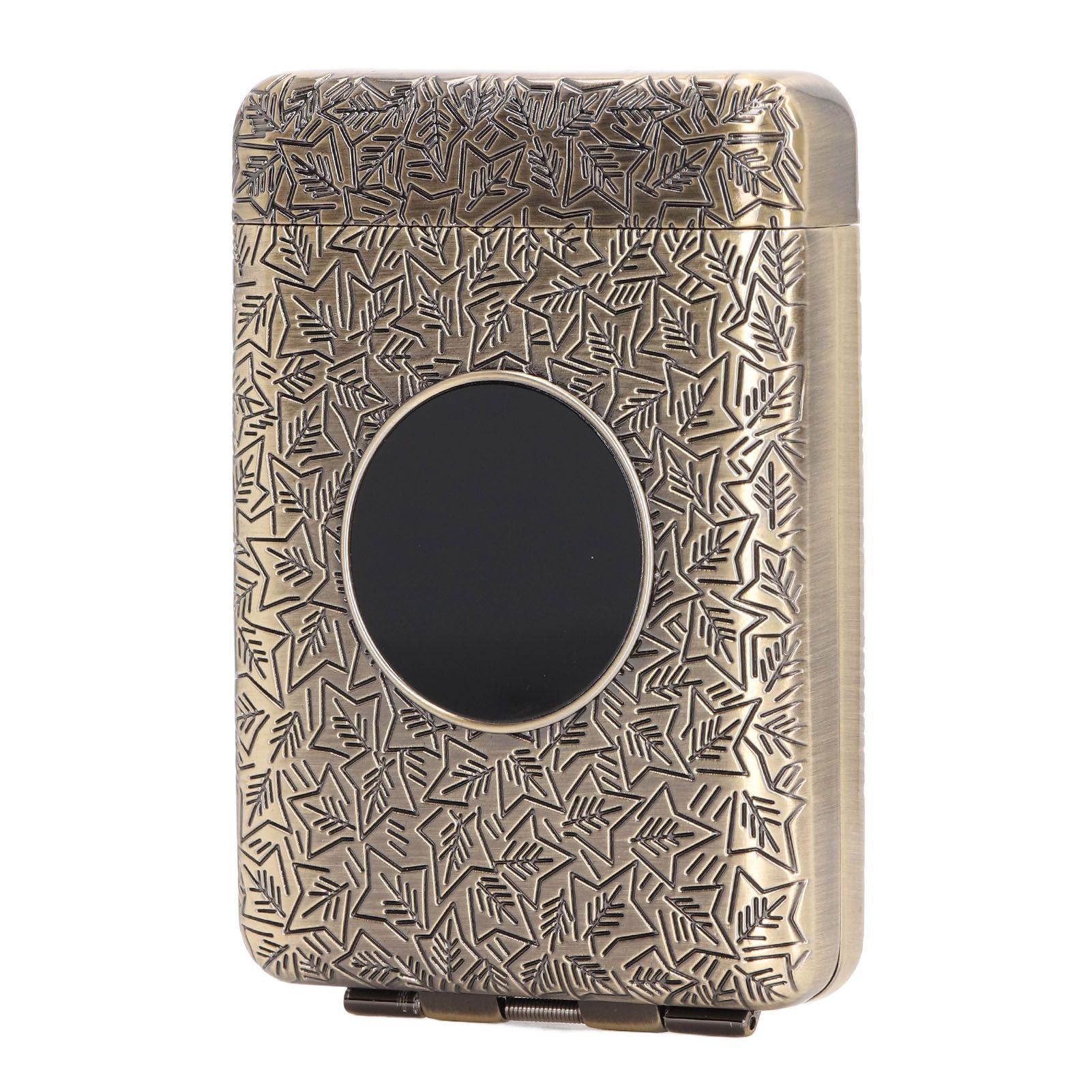 Retro Metal Cigarette Case Box 16 Capacity 3 Open Cigarette Case for Women Men Vintage Relief Pattern Bronze - Image 2