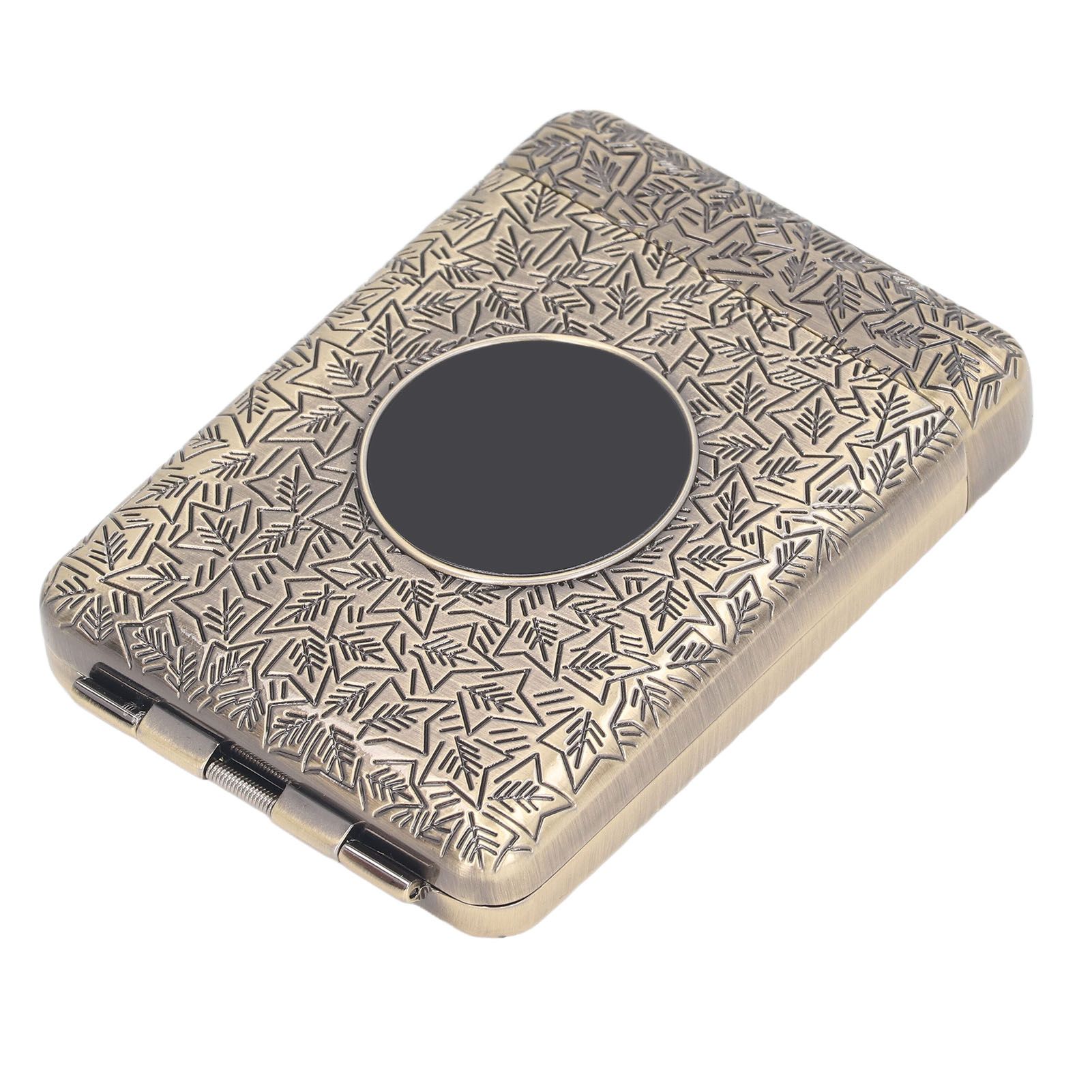 Retro Metal Cigarette Case Box 16 Capacity 3 Open Cigarette Case for Women Men Vintage Relief Pattern Bronze - Image 6