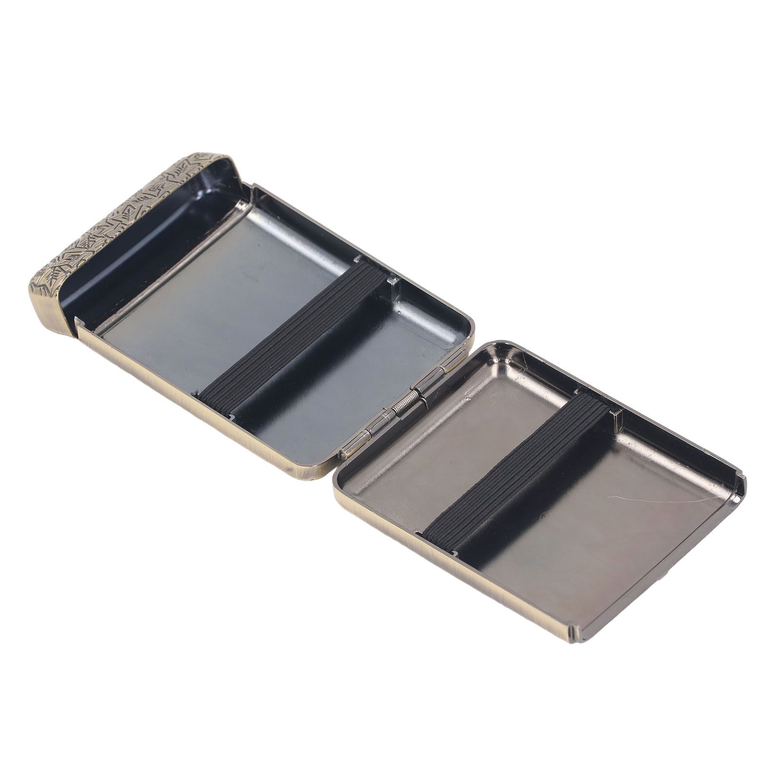 Retro Metal Cigarette Case Box 16 Capacity 3 Open Cigarette Case for Women Men Vintage Relief Pattern Bronze - Image 8