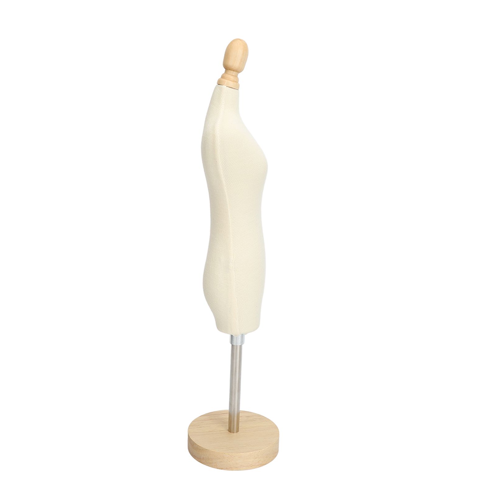 Dress Form Female Mannequin Torso Mini Dress Model with Wooden Base for Sewing Display Photo Teaching 1/4 - Image 2
