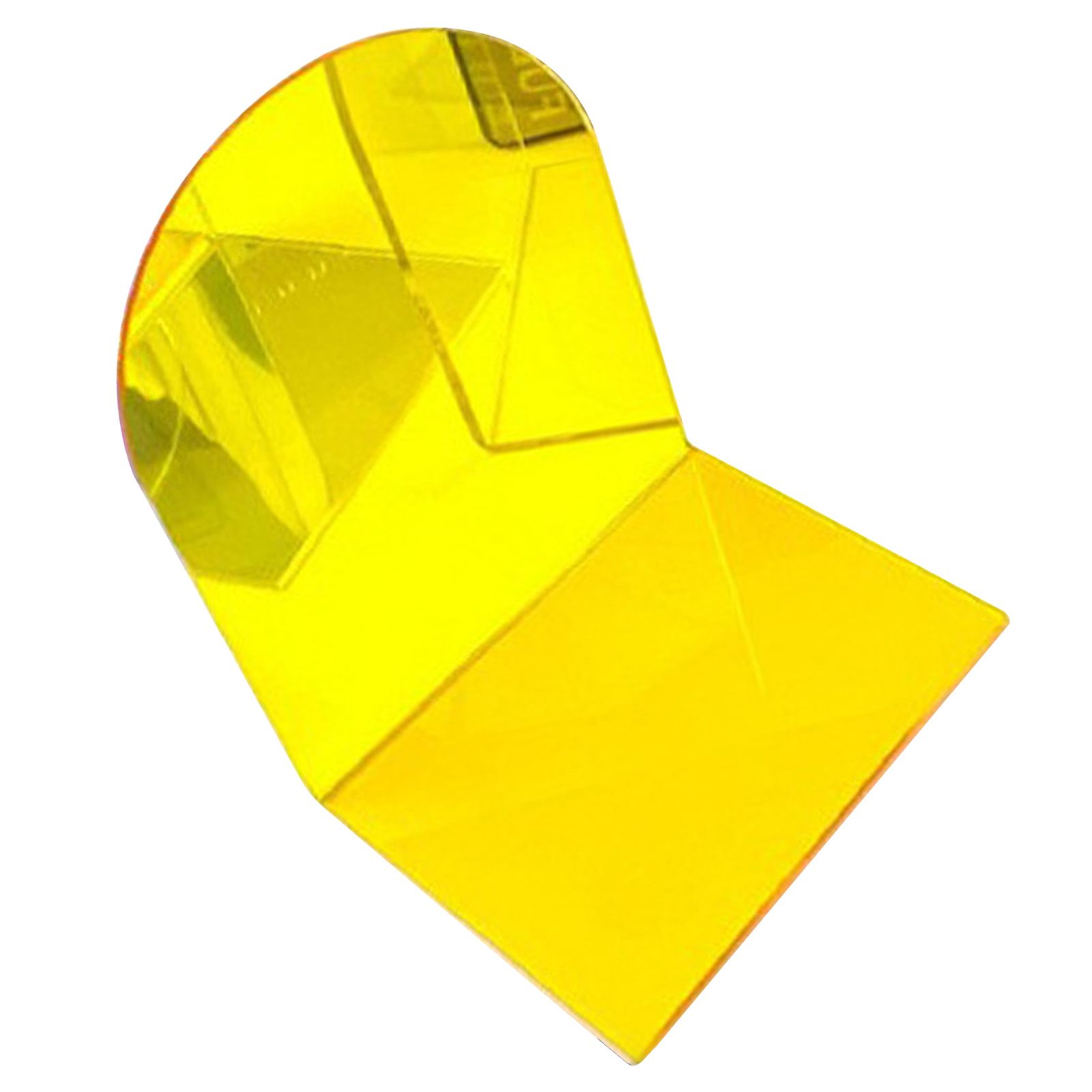 1 Pair of Bookends Thicken Non Slip Transparent Acrylic Desk Decorative Heavy Book End for Student Office L Shaped Yellow - Image 1