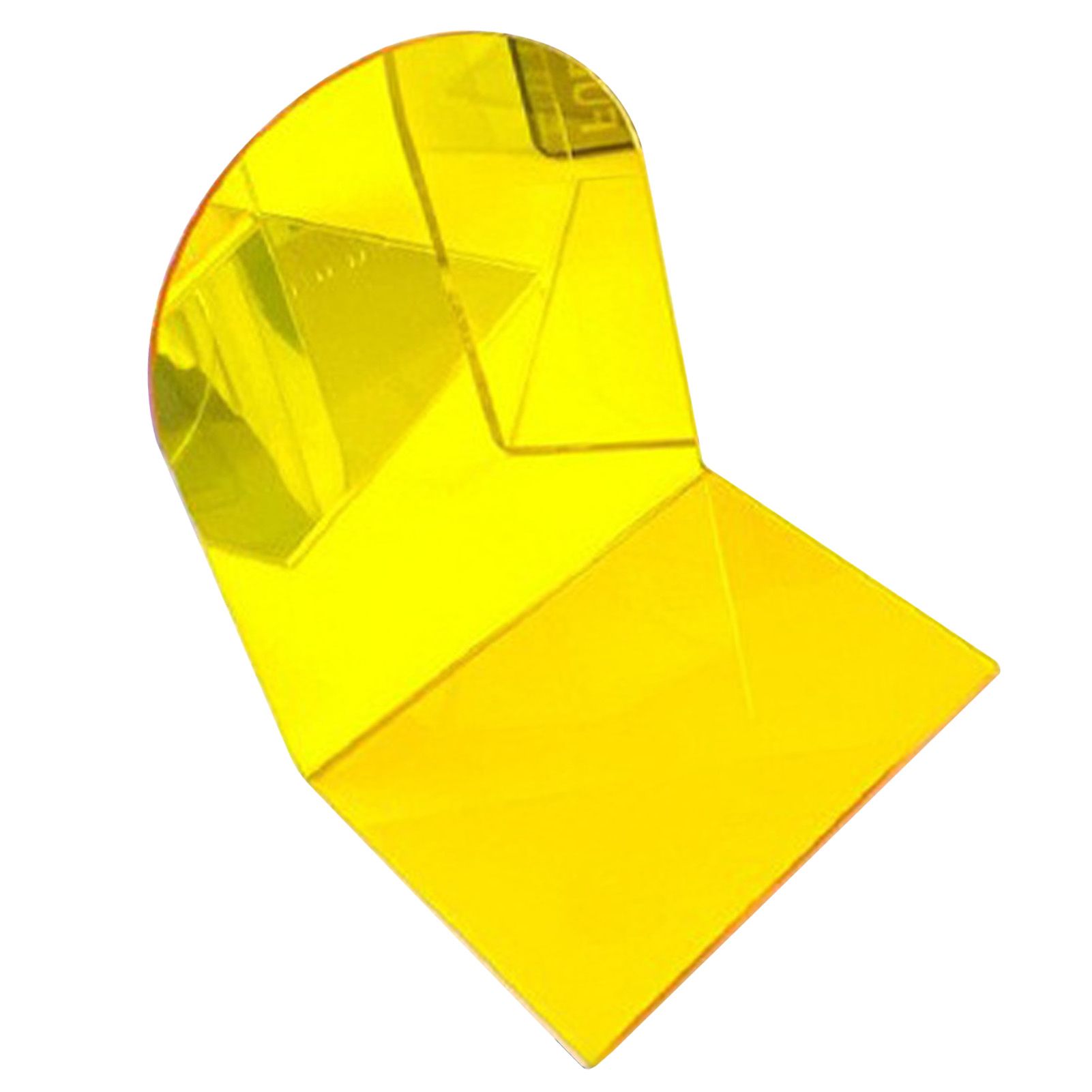 1 Pair of Bookends Thicken Non Slip Transparent Acrylic Desk Decorative Heavy Book End for Student Office L Shaped Yellow - Image 2