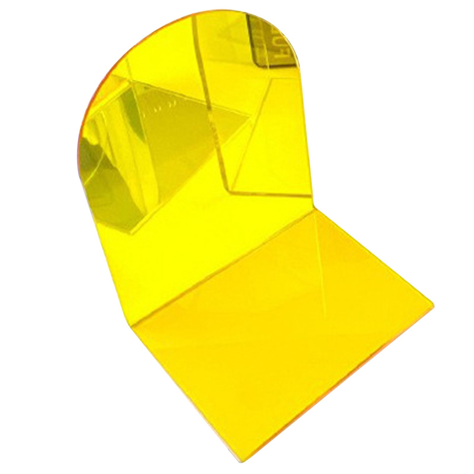 1 Pair of Bookends Thicken Non Slip Transparent Acrylic Desk Decorative Heavy Book End for Student Office L Shaped Yellow - Image 4