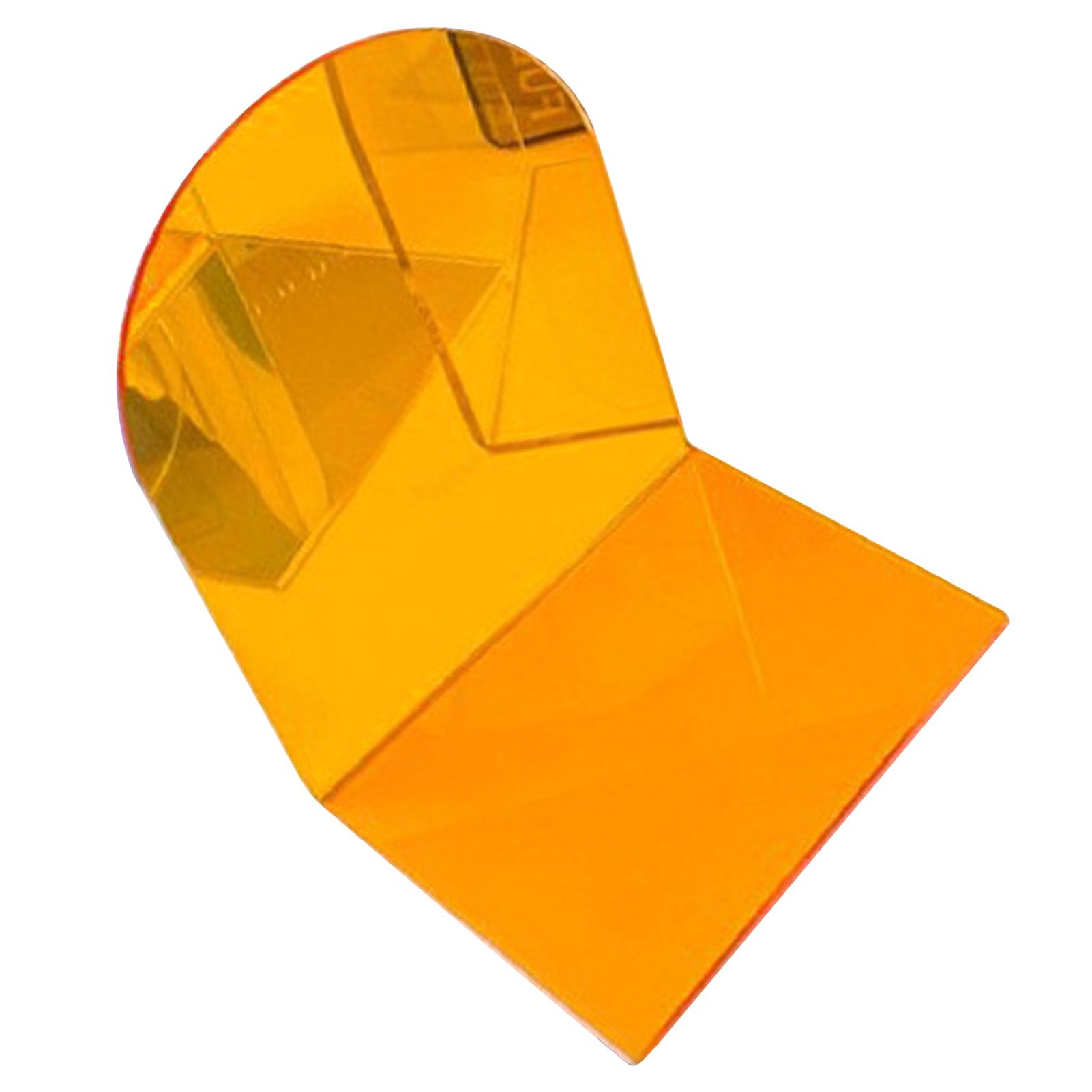 1 Pair of Bookends Thicken Non Slip Transparent Acrylic Desk Decorative Heavy Book End for Student Office L Shaped Orange - Image 1