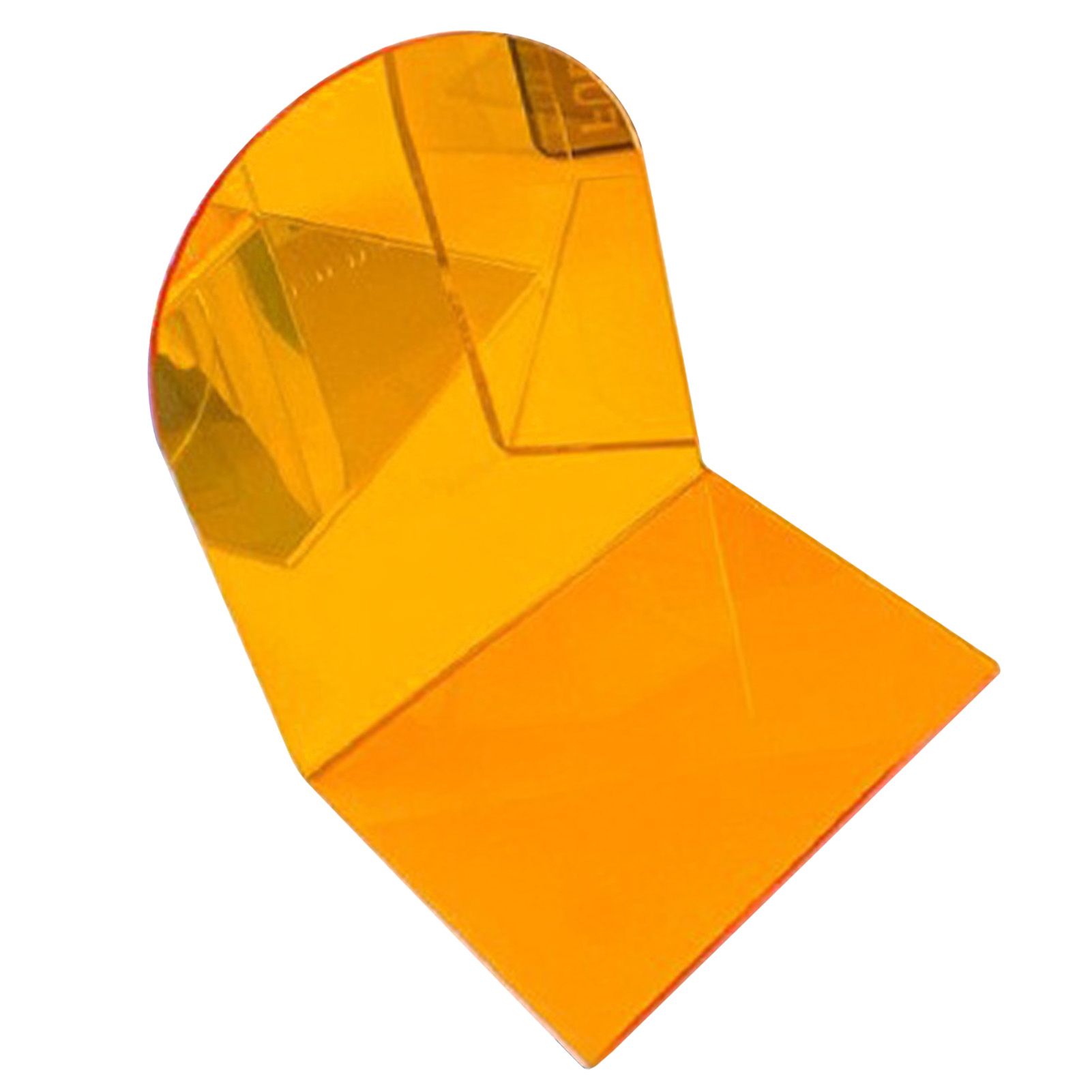 1 Pair of Bookends Thicken Non Slip Transparent Acrylic Desk Decorative Heavy Book End for Student Office L Shaped Orange - Image 2