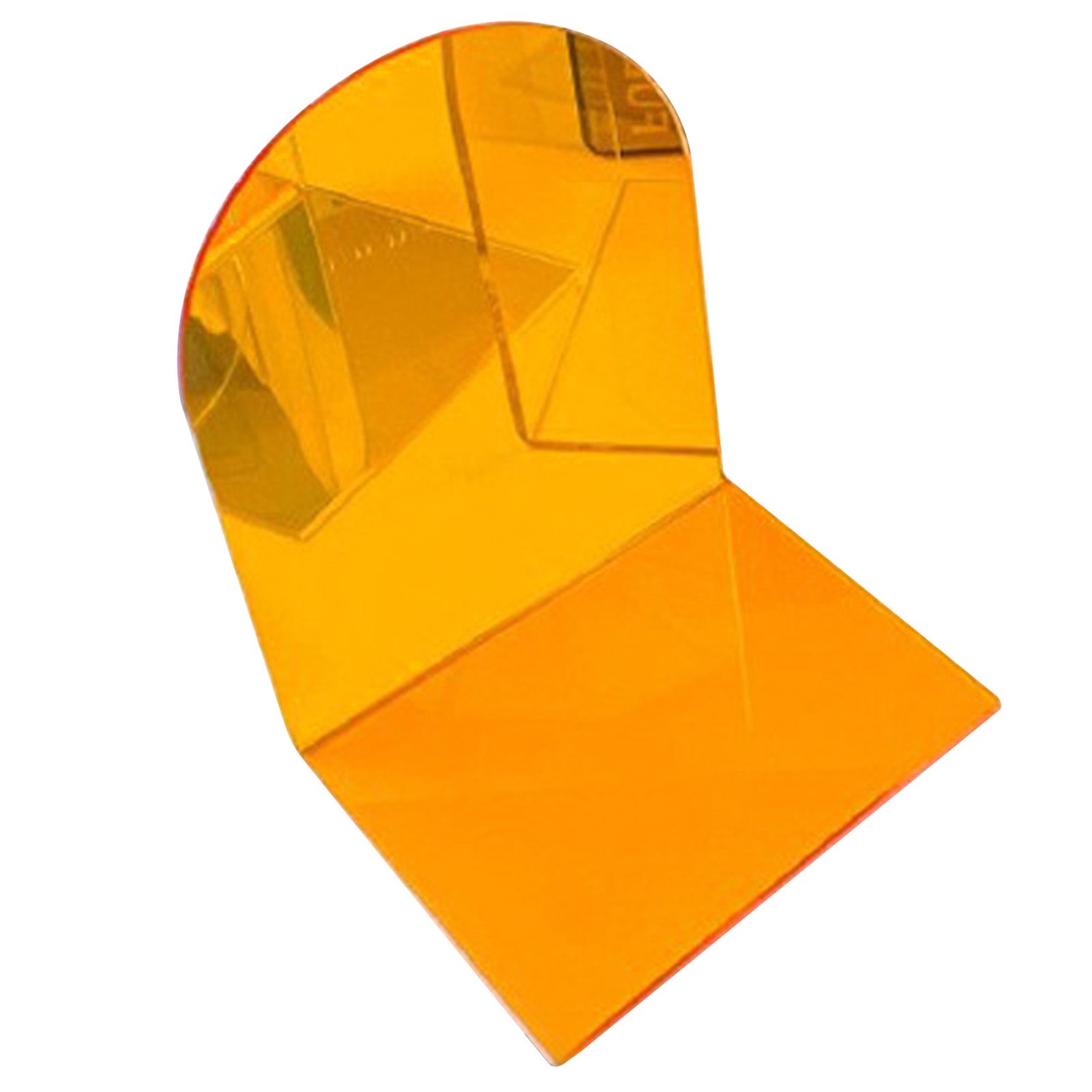 1 Pair of Bookends Thicken Non Slip Transparent Acrylic Desk Decorative Heavy Book End for Student Office L Shaped Orange - Image 4