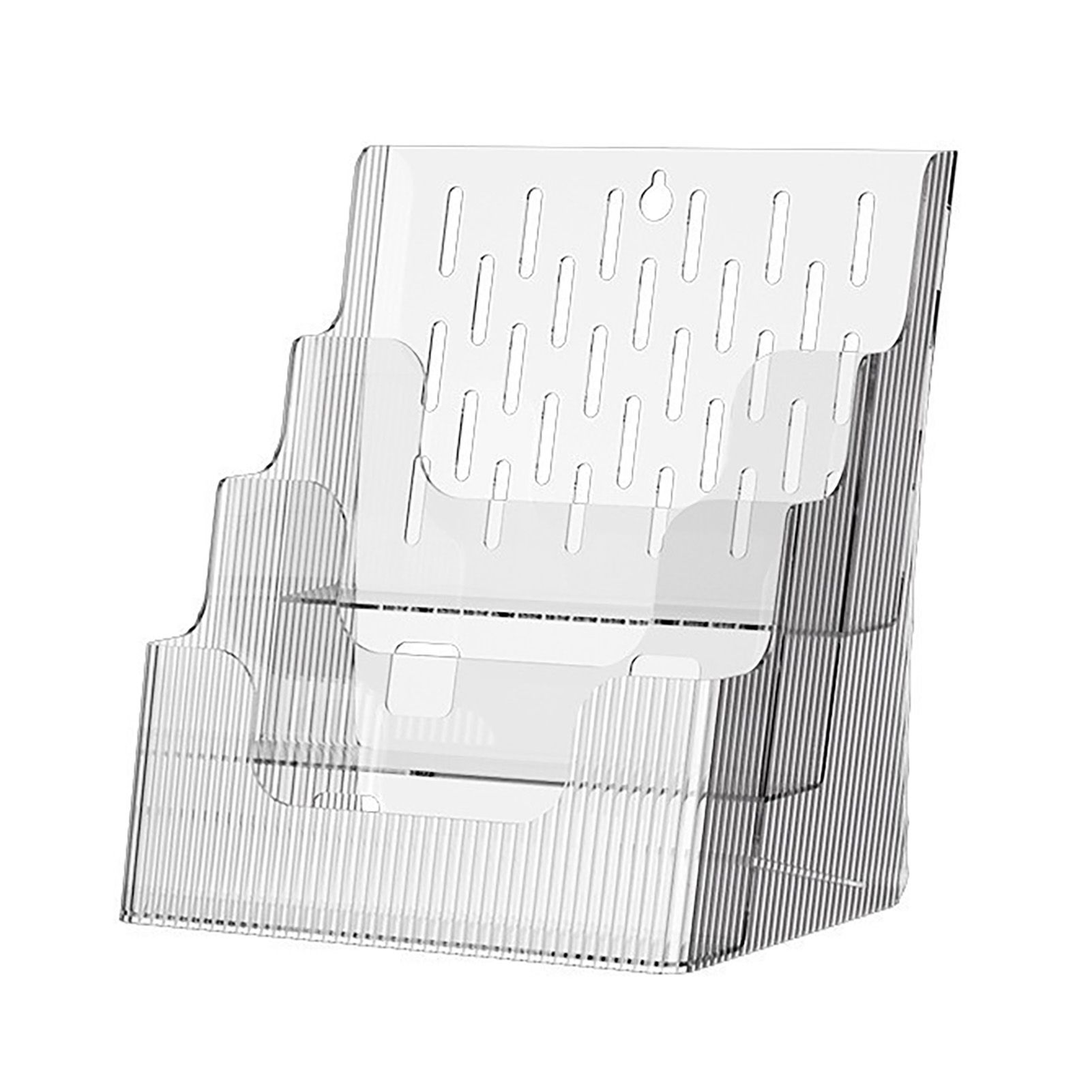 Multifunctional Book Organizer Desk File Organizer Multiple Layers File Folder Holder for Office Study Dormitory Transparent - Image 1