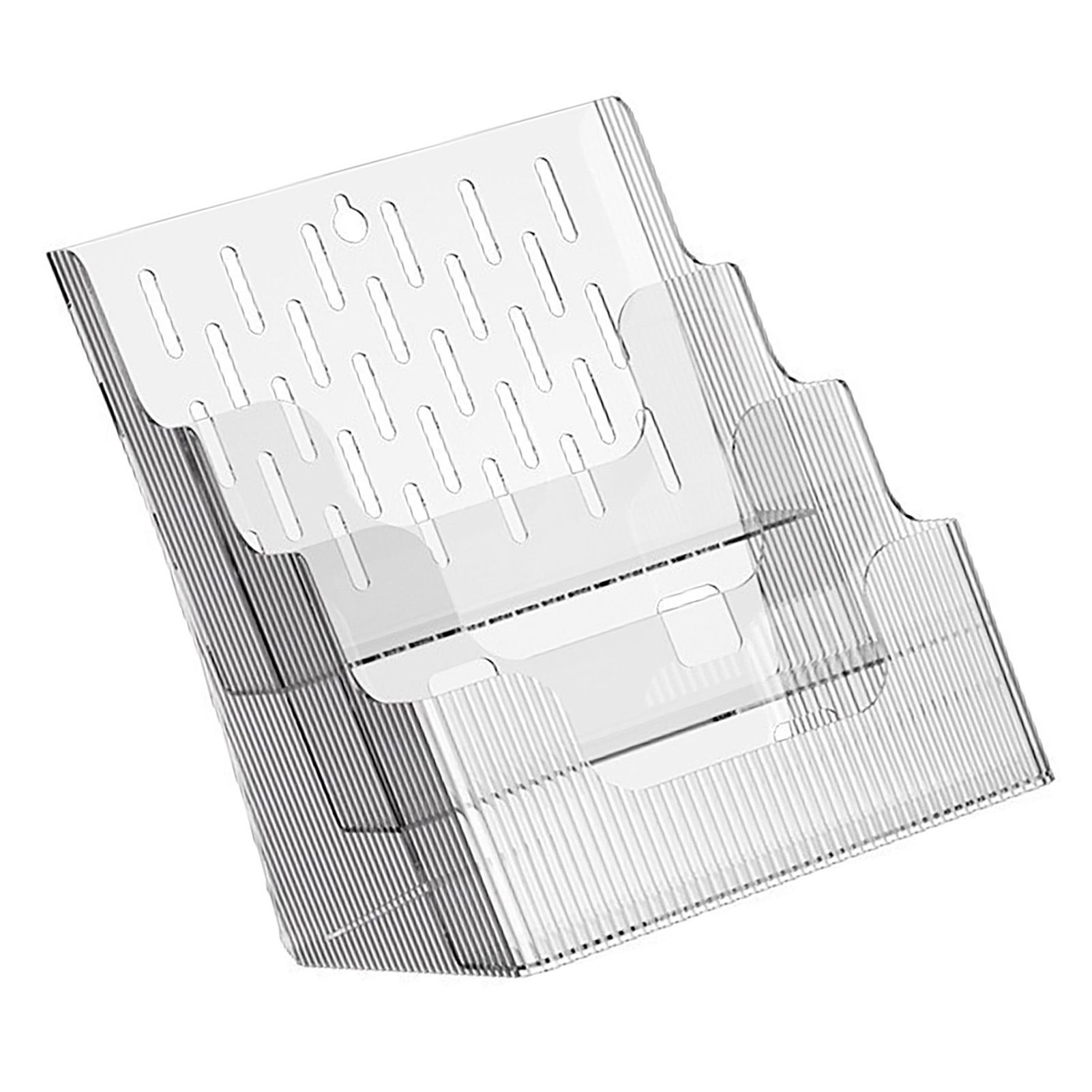 Multifunctional Book Organizer Desk File Organizer Multiple Layers File Folder Holder for Office Study Dormitory Transparent - Image 3