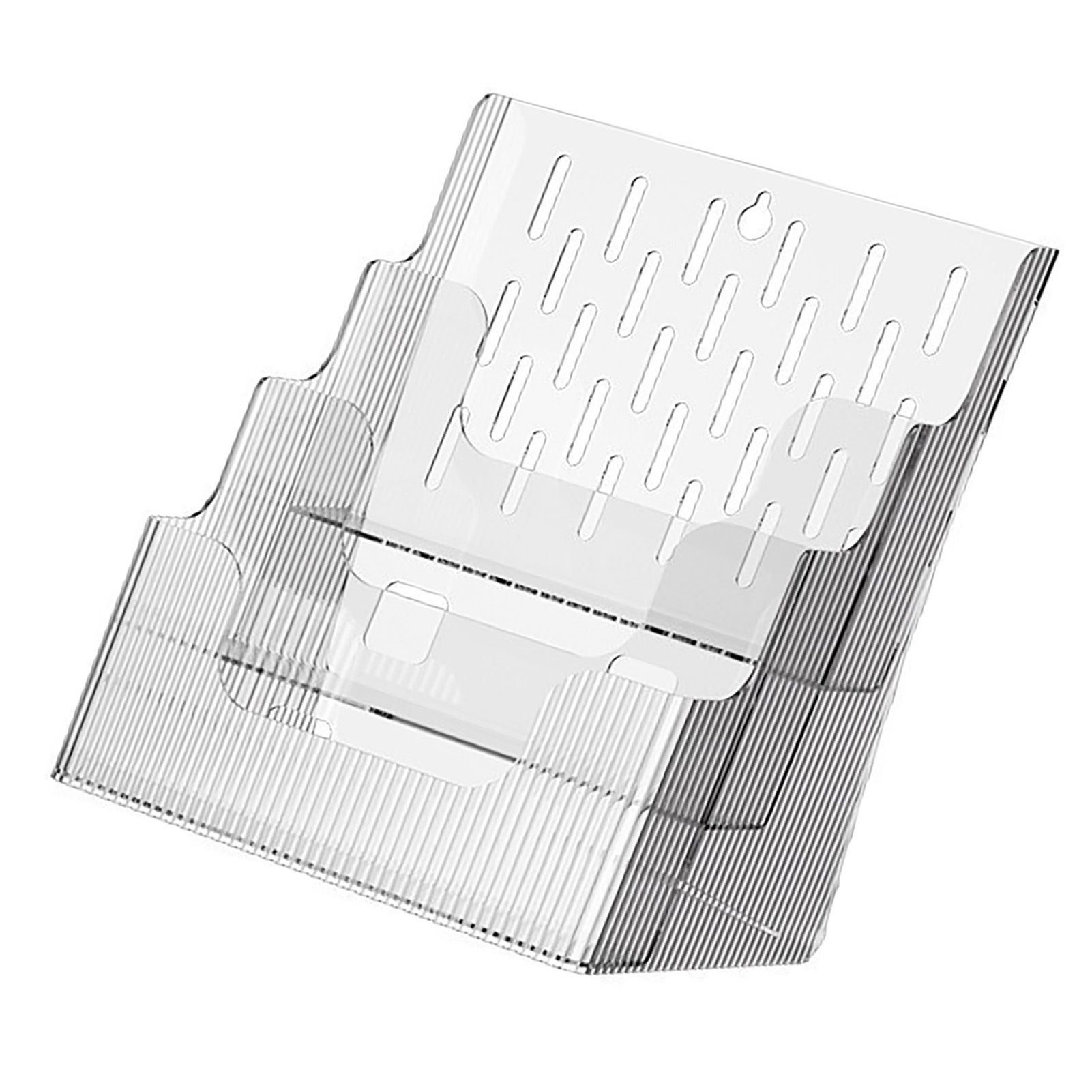 Multifunctional Book Organizer Desk File Organizer Multiple Layers File Folder Holder for Office Study Dormitory Transparent - Image 4