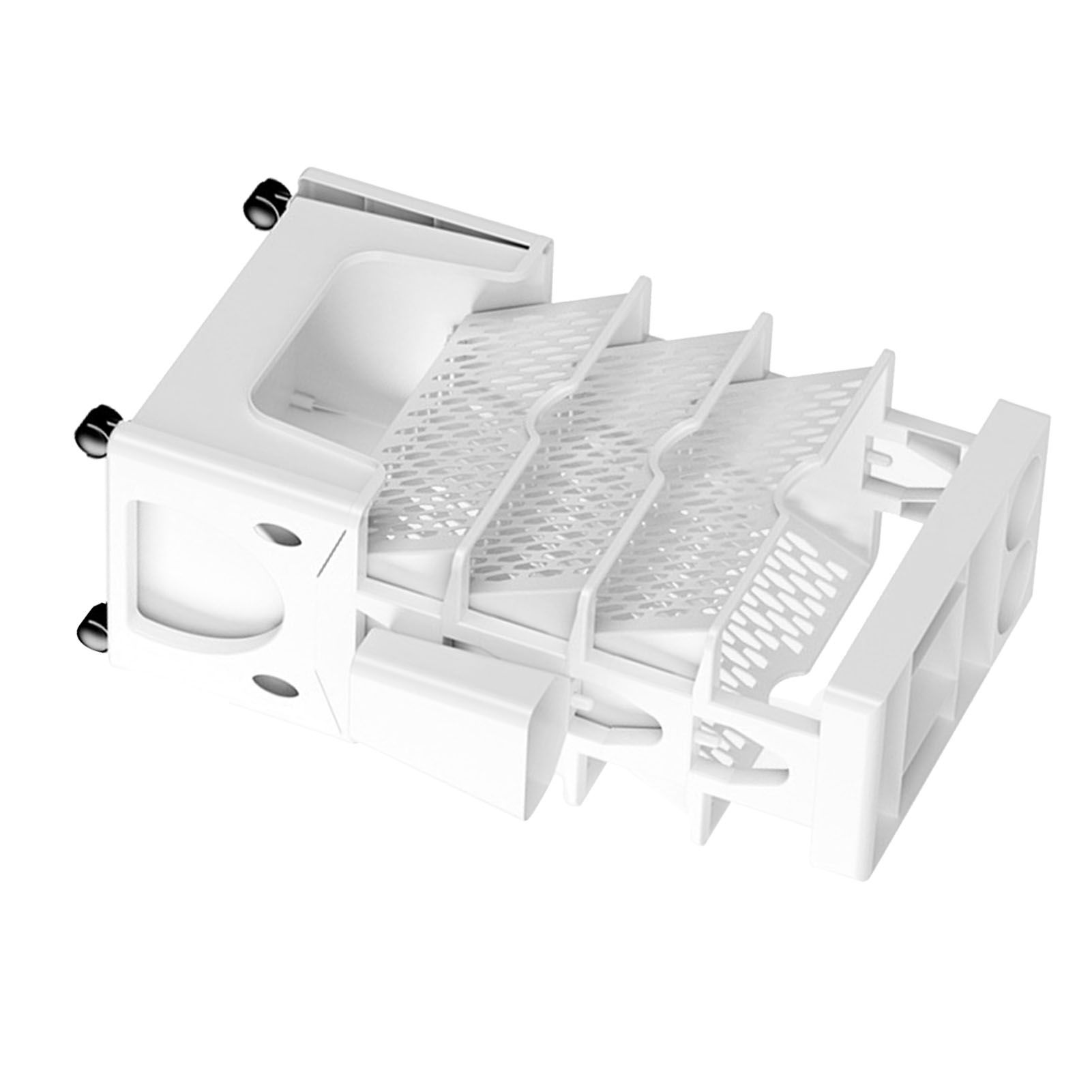 Rolling Mobile Bookshelf with Wheels 5 Tiers Large Capacity Strong Load Bearing Capacity Utility Cart for Study Kitchen White - Image 2
