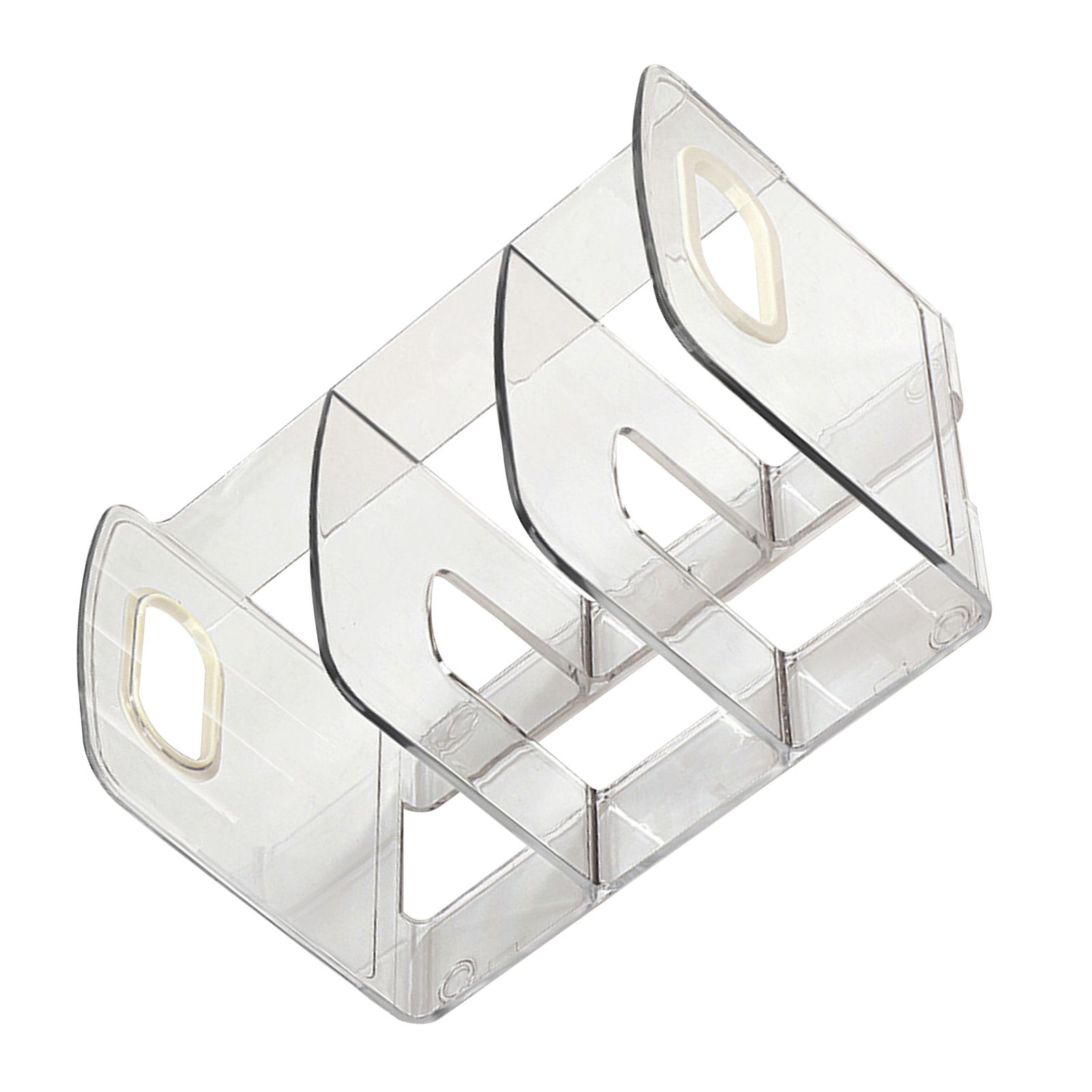 Book Organizer Desktop Book Rack File Holder Acrylic Tabletop Organizer for Study Office Transparent 3 Compartment (28x14x15cm/11x5.5x5.9in) - Image 4