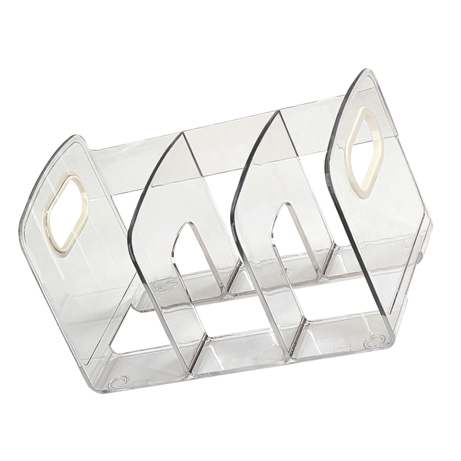 Book Organizer Desktop Book Rack File Holder Acrylic Tabletop Organizer for Study Office Transparent 3 Compartment (28x14x15cm/11x5.5x5.9in) - Image 6
