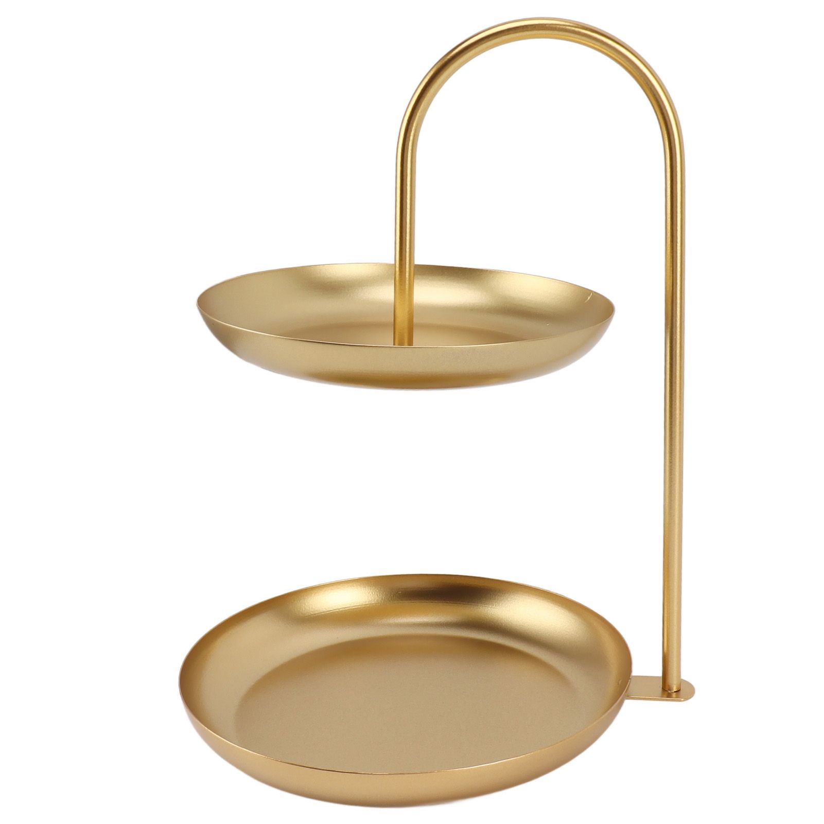 Dessert Rack Fruit Stand Round 2 Tier Iron Display Holder for Party Wedding Birthday Home Gold - Image 4