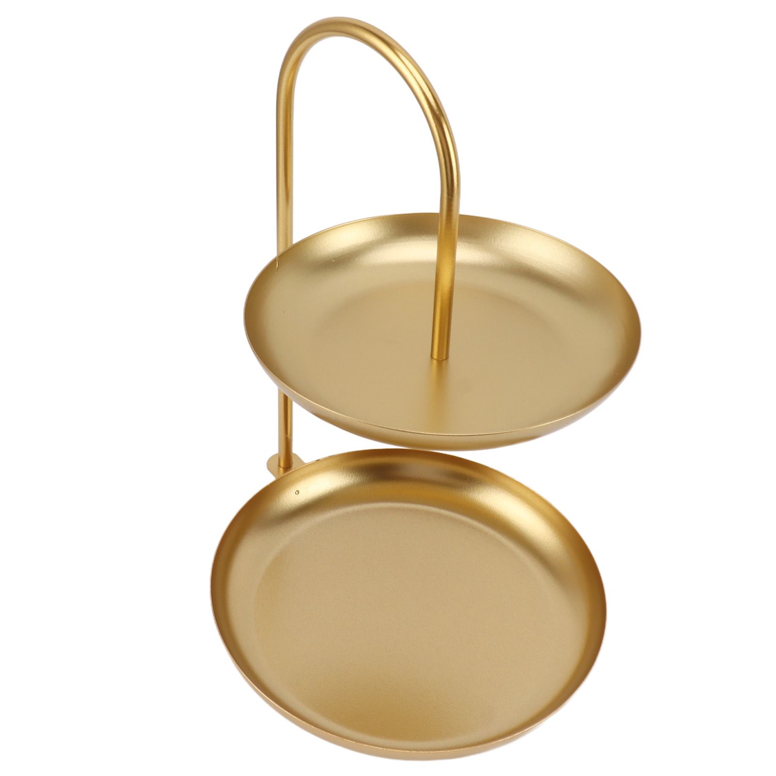 Dessert Rack Fruit Stand Round 2 Tier Iron Display Holder for Party Wedding Birthday Home Gold - Image 5