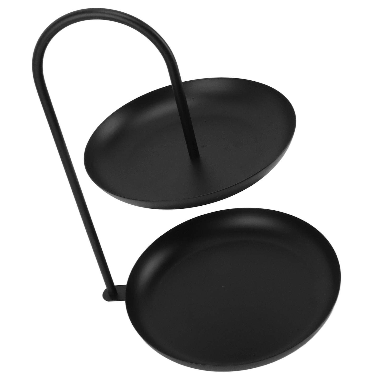 Dessert Rack Fruit Stand Round 2 Tier Iron Display Holder for Party Wedding Birthday Home Black - Image 3