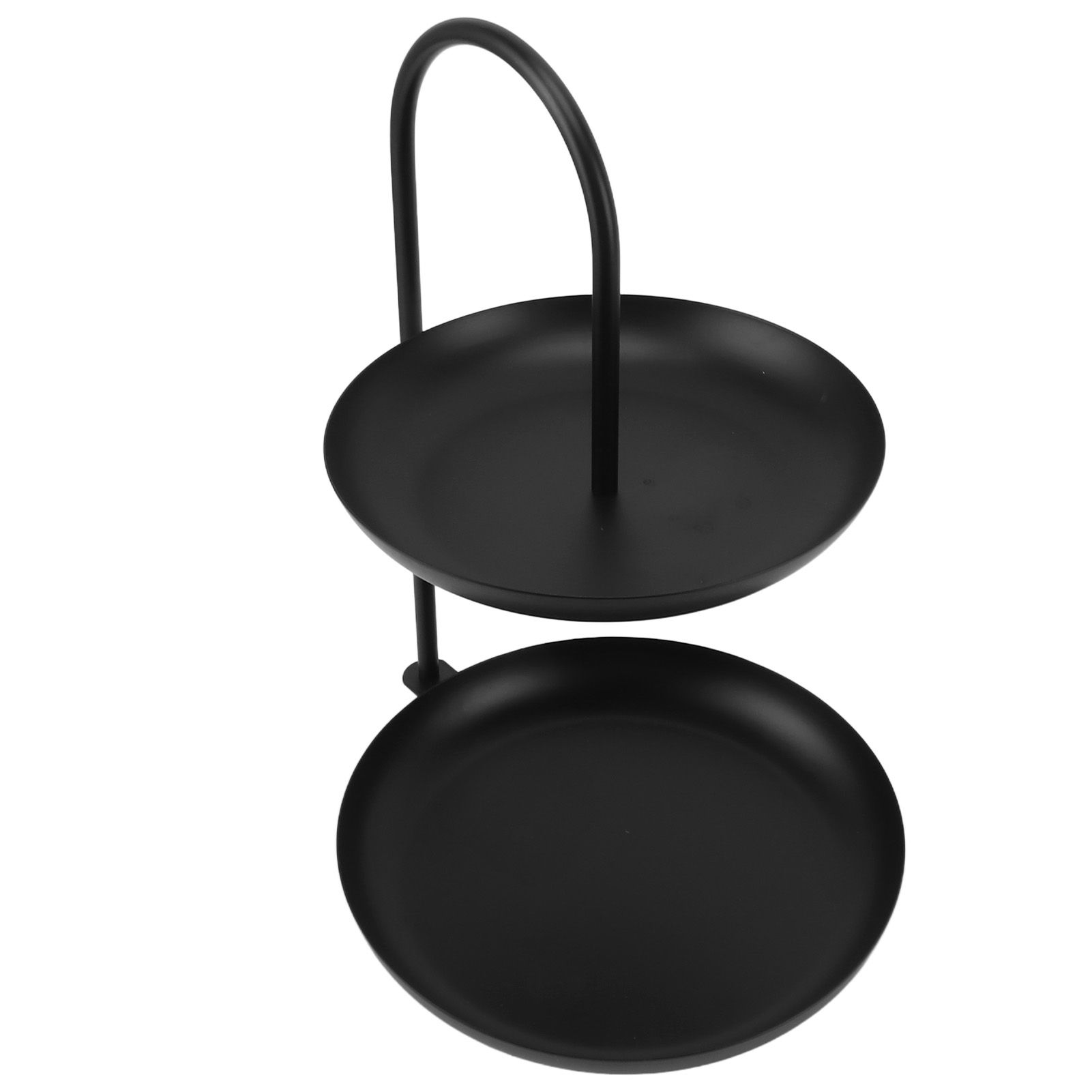 Dessert Rack Fruit Stand Round 2 Tier Iron Display Holder for Party Wedding Birthday Home Black - Image 4