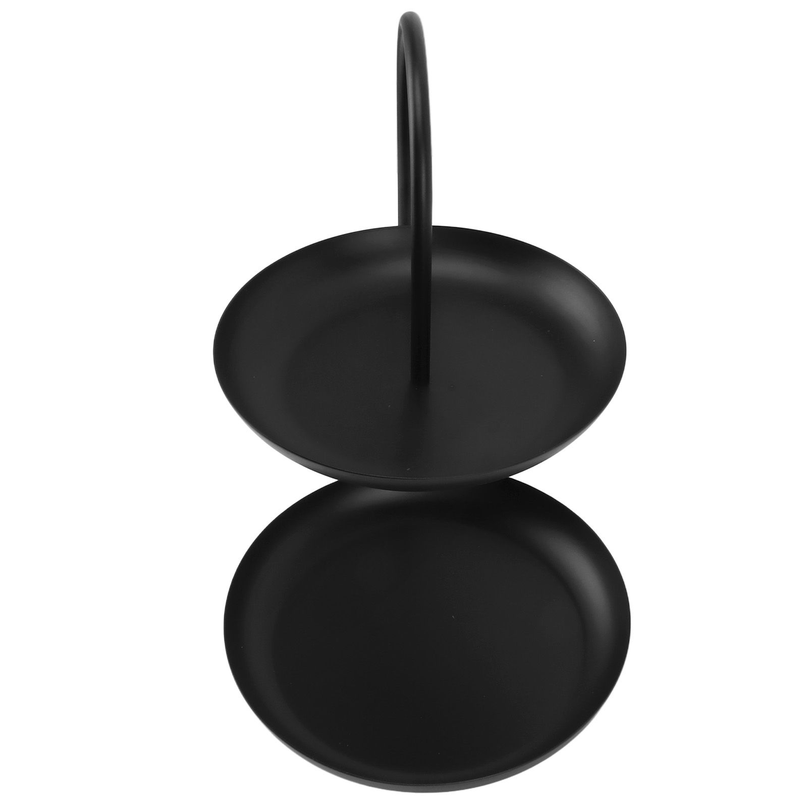 Dessert Rack Fruit Stand Round 2 Tier Iron Display Holder for Party Wedding Birthday Home Black - Image 5
