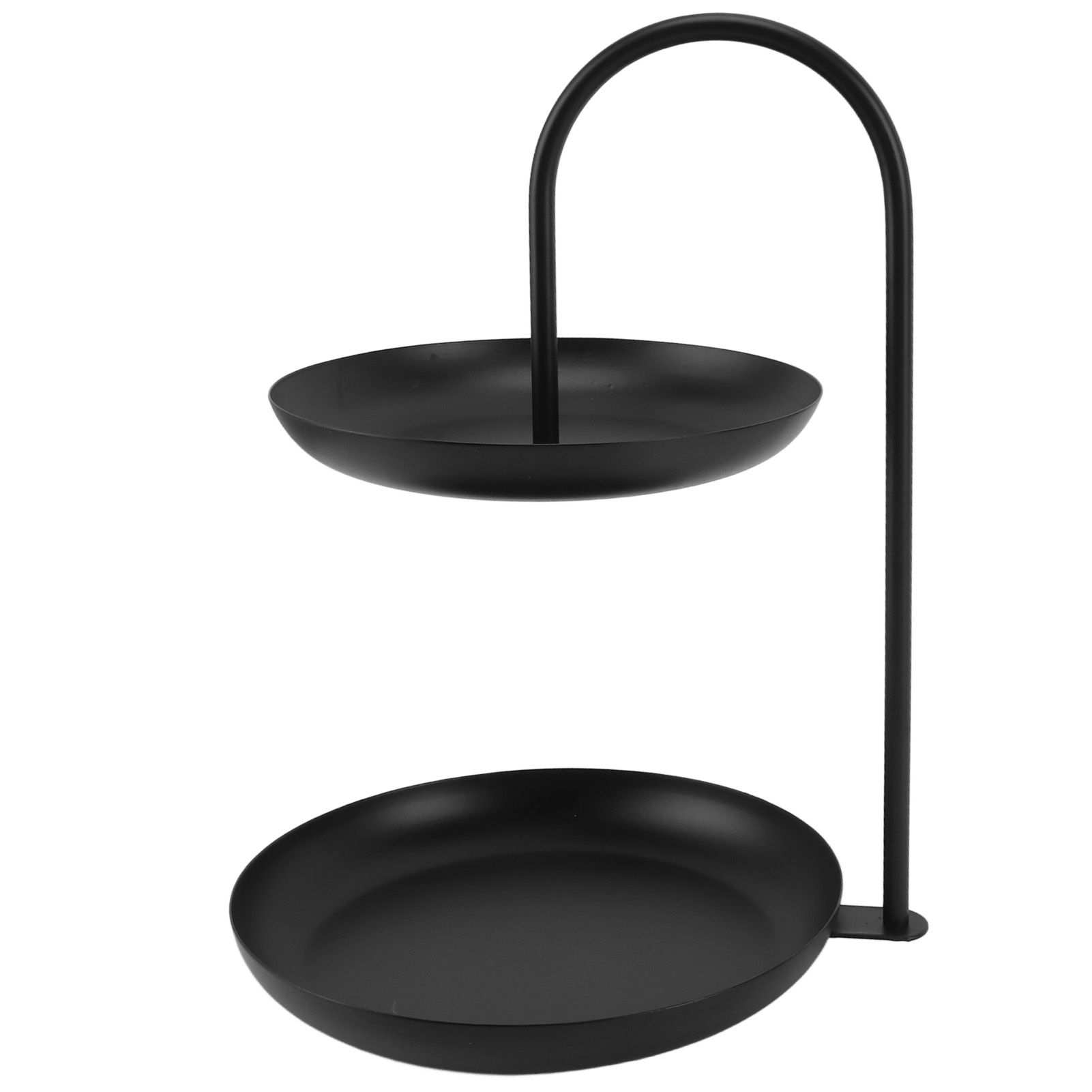 Dessert Rack Fruit Stand Round 2 Tier Iron Display Holder for Party Wedding Birthday Home Black - Image 6