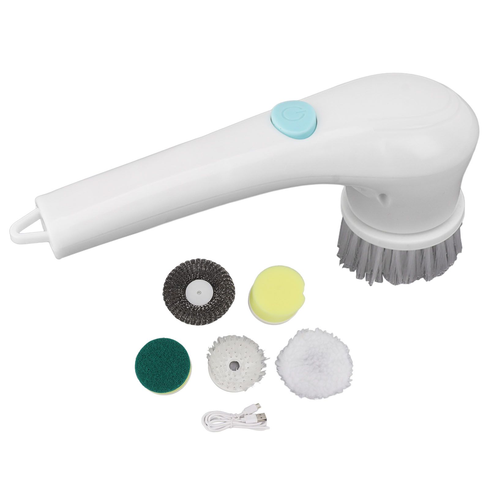 Handheld Electric Cleaning Brush Multifunctional with 5 Replacement Brush Heads Cordless Handheld Scrubber for Dish Sofa Carpet Kitchen Bathroom - Image 1