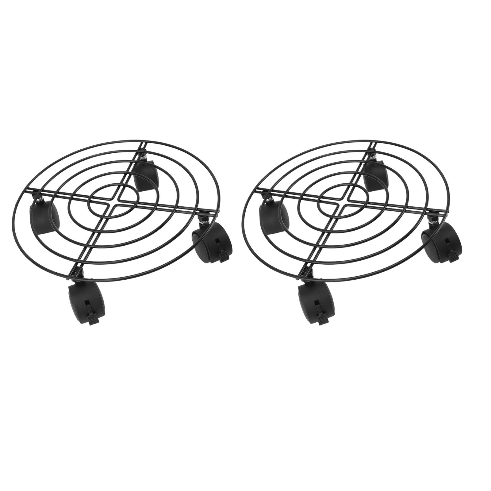 2 PCS Outdoor Plant Dolly with Lockable Wheels Iron and PVC High Load Bearing Rolling Plant Stand Base for Large Plants - Image 7