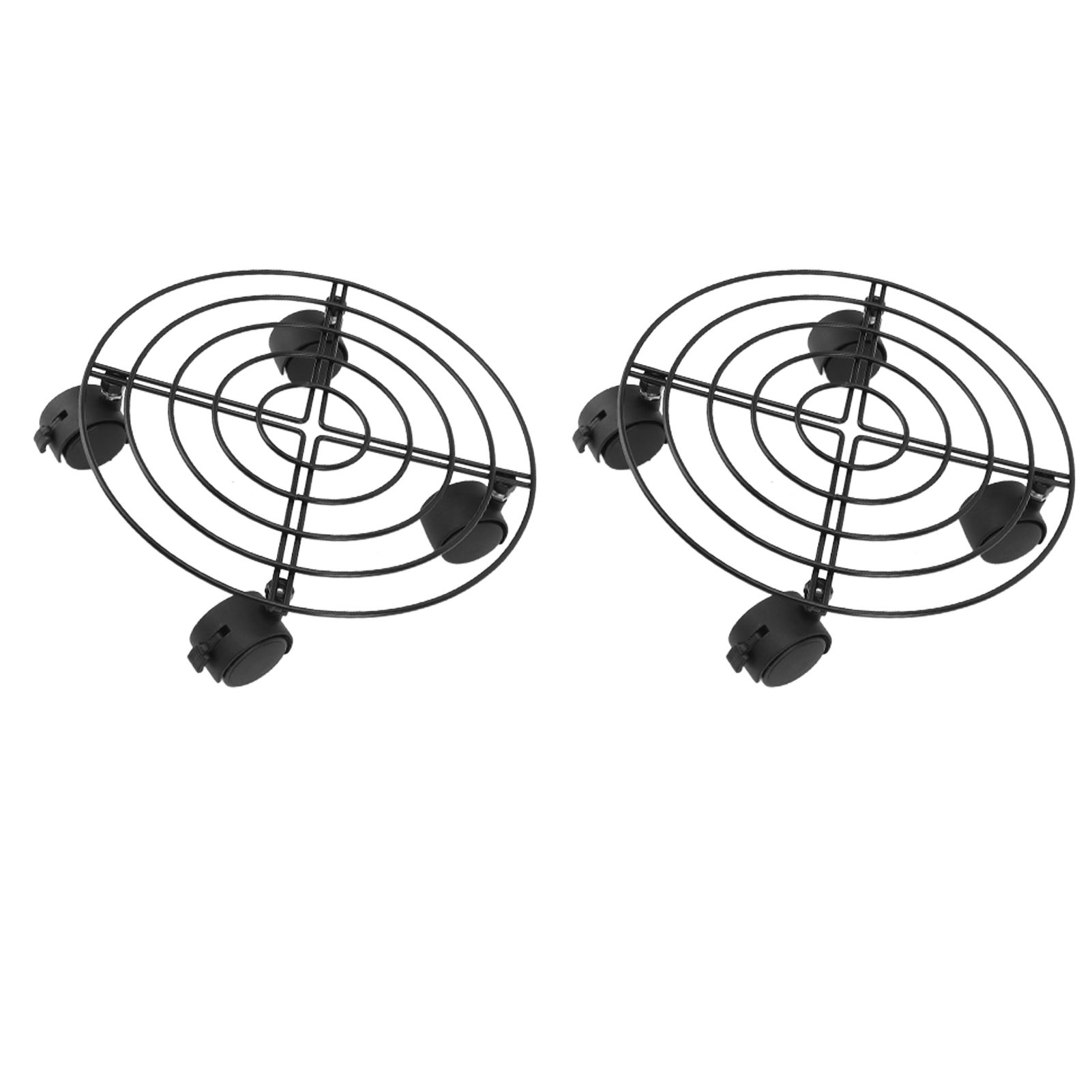 2 PCS Outdoor Plant Dolly with Lockable Wheels Iron and PVC High Load Bearing Rolling Plant Stand Base for Large Plants - Image 8