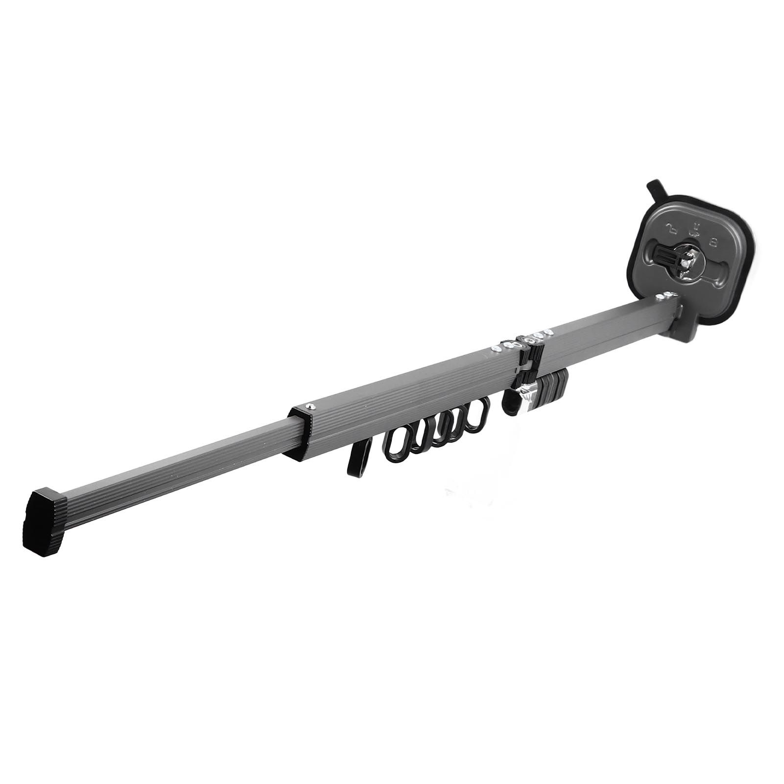 Retractable Clothes Drying Rack Wall Mount Drill Free Bifold Windproof Space Saver Suction Cup Clothes Hanger for Laundry - Image 1