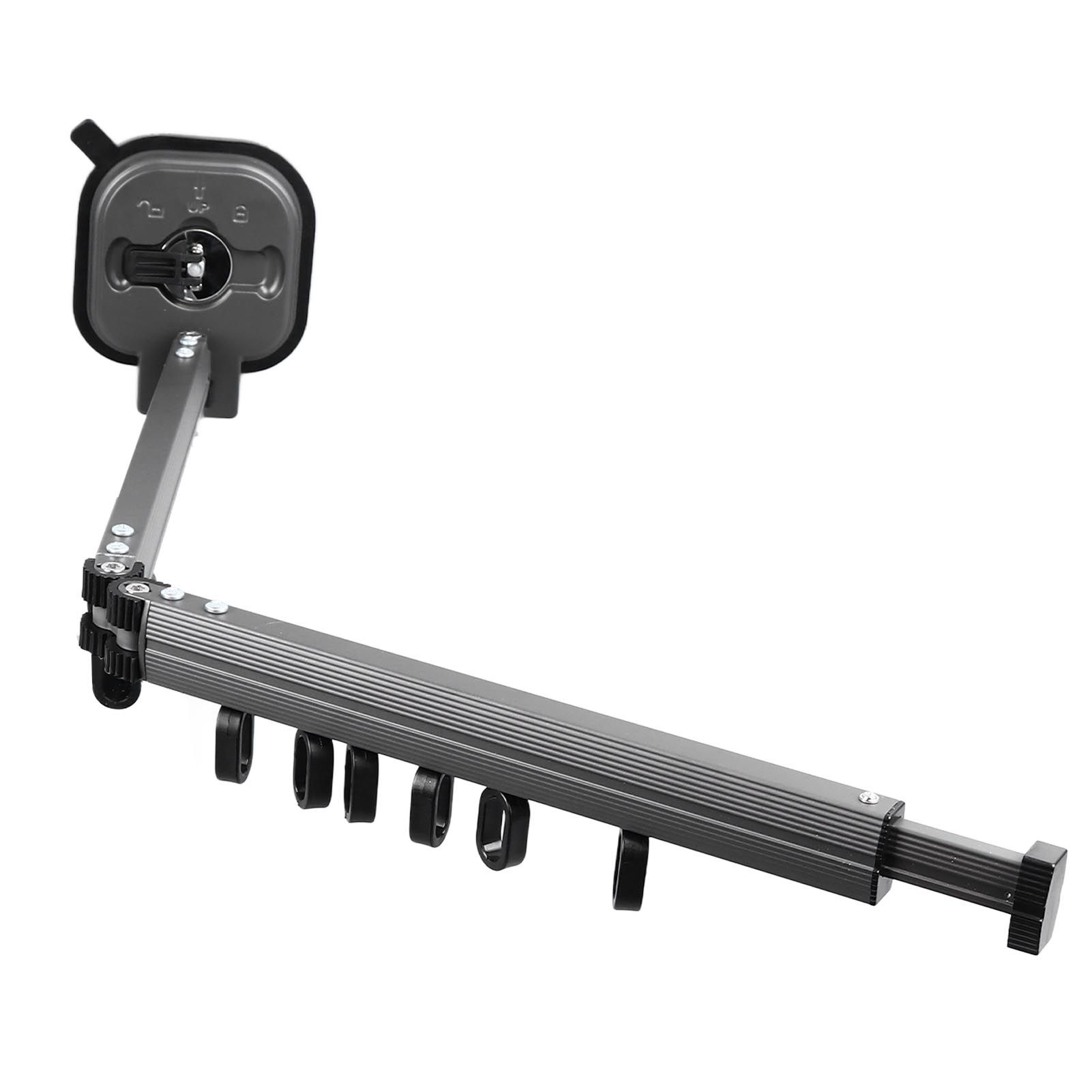 Retractable Clothes Drying Rack Wall Mount Drill Free Bifold Windproof Space Saver Suction Cup Clothes Hanger for Laundry - Image 5
