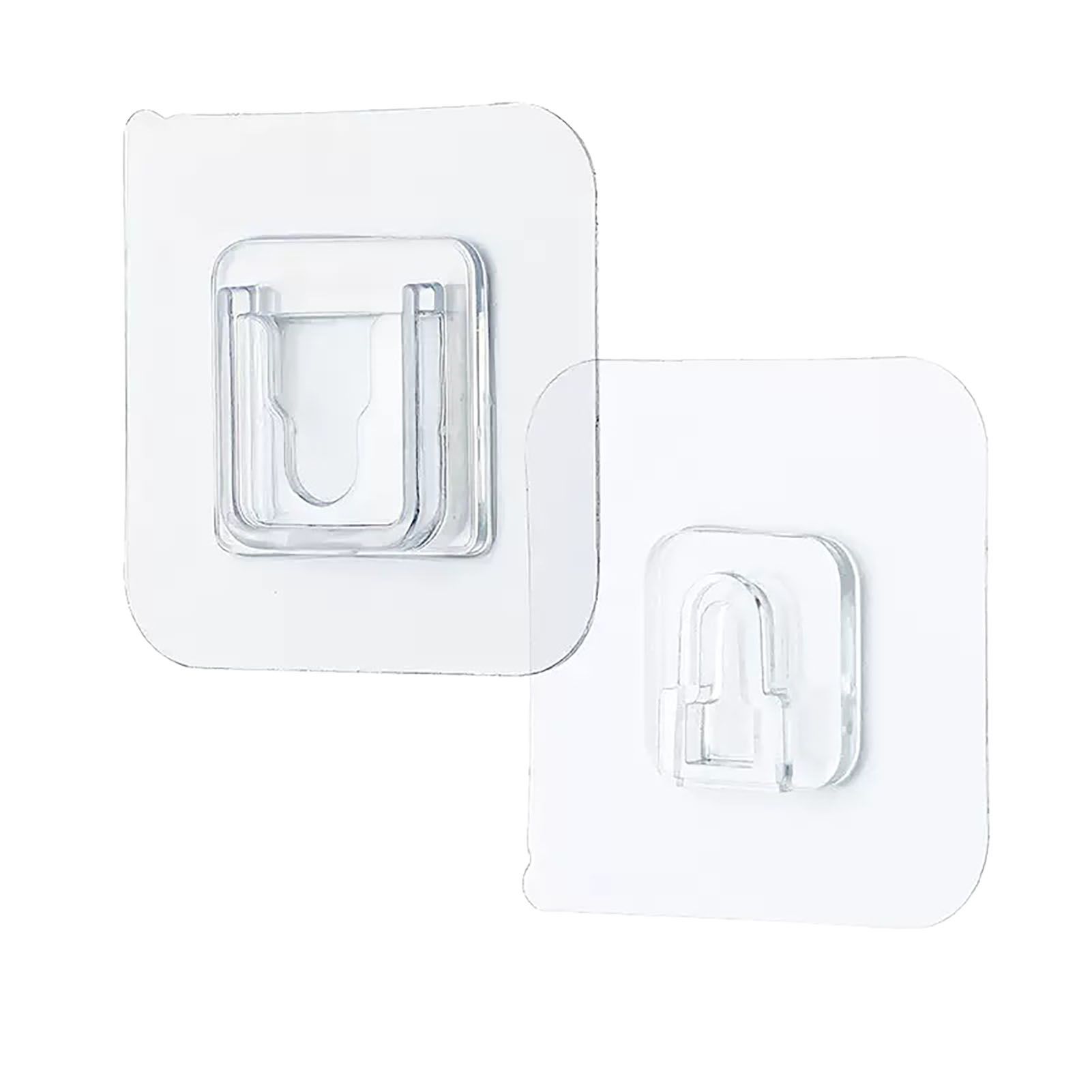 Clear Double Sided Adhesive Wall Hooks Waterproof Adhesive Wall Hooks Traceless Wall Mount Sticky Hook for Bathroom Kitchen - Image 1