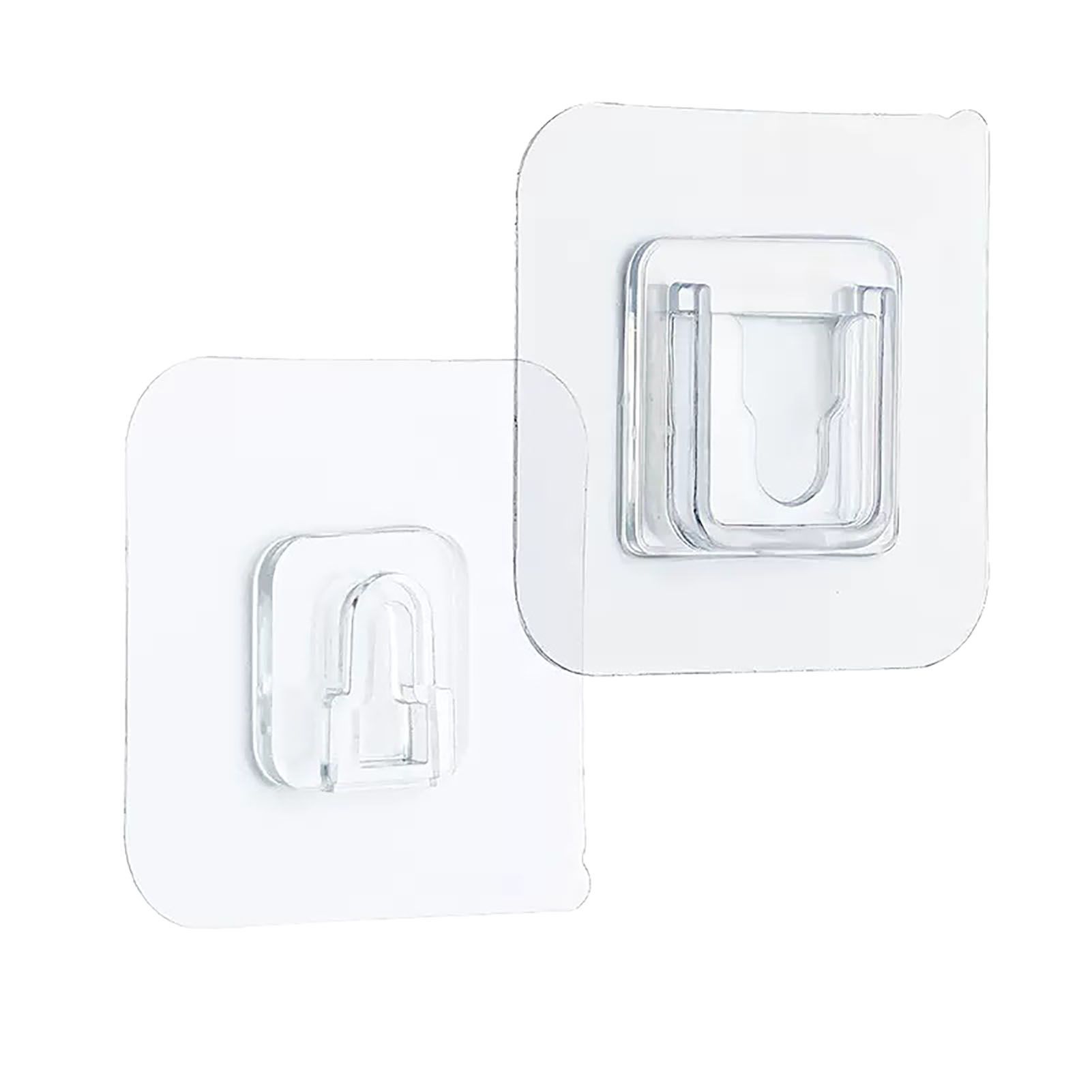 Clear Double Sided Adhesive Wall Hooks Waterproof Adhesive Wall Hooks Traceless Wall Mount Sticky Hook for Bathroom Kitchen - Image 2