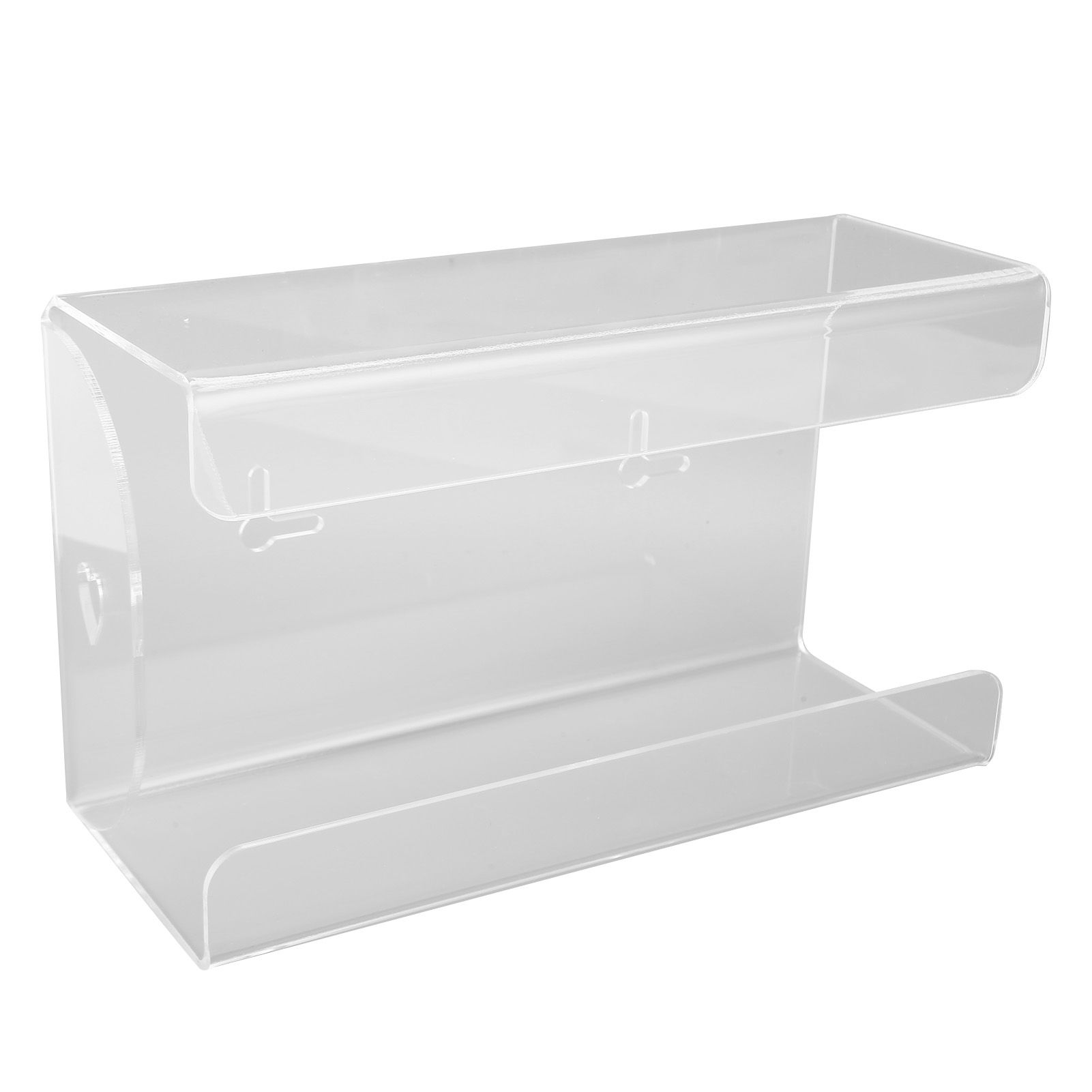 Glove Box Holder Dispenser Wall Mounted Tissue Holder Clear with Adhesive Expansion Screw for Home Kitchen - Image 2
