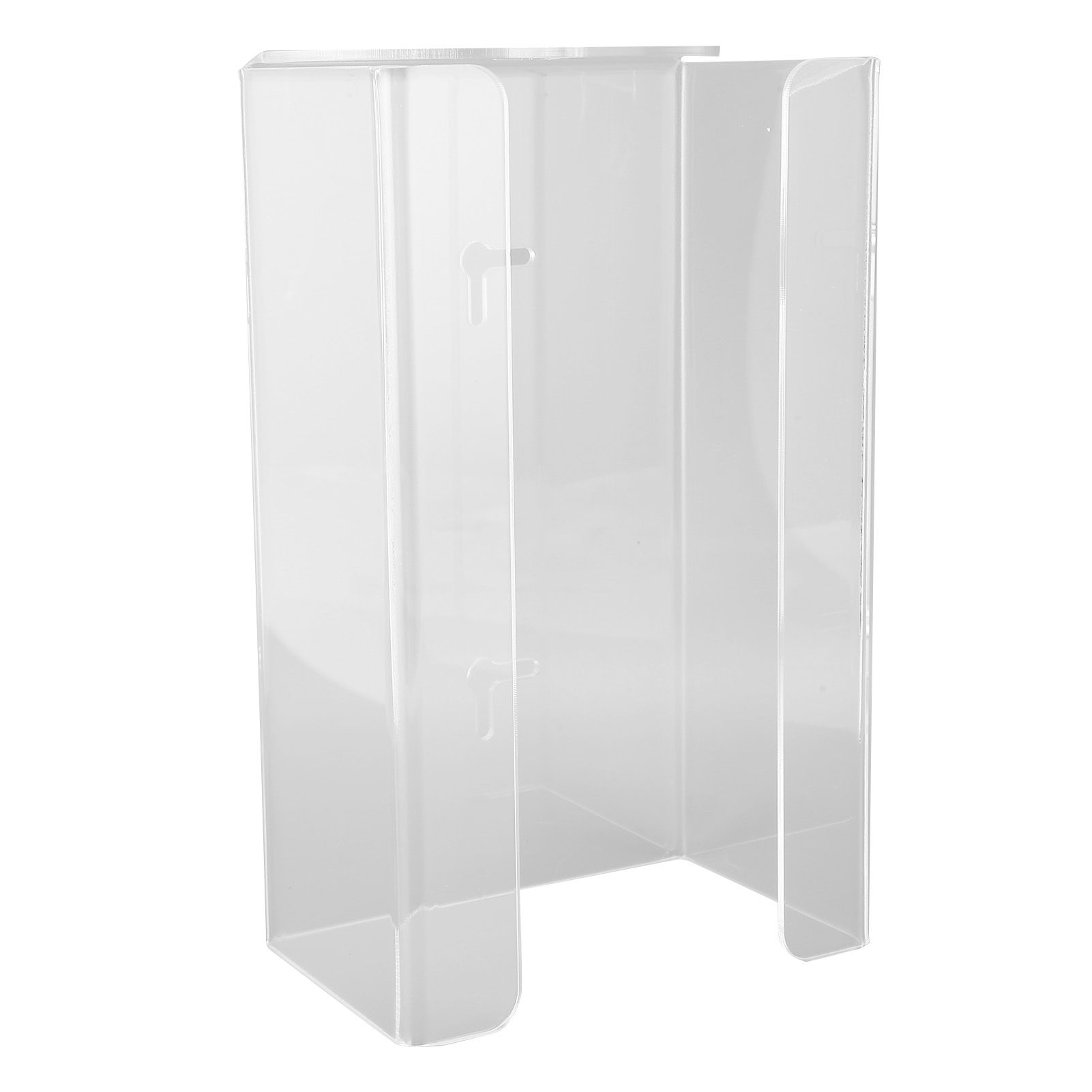 Glove Box Holder Dispenser Wall Mounted Tissue Holder Clear with Adhesive Expansion Screw for Home Kitchen - Image 3