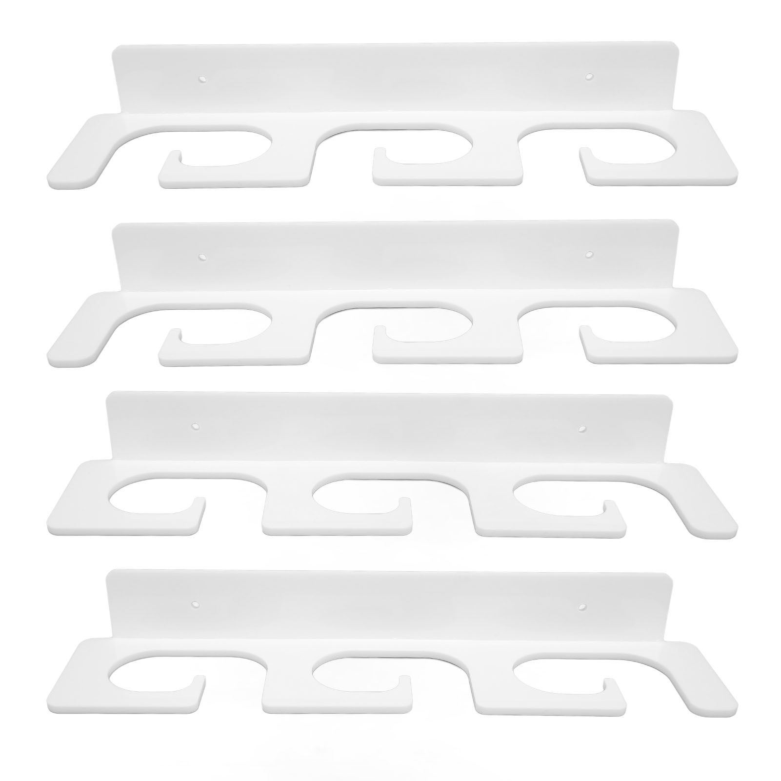 4Pcs Fishing Rod Holder Rugged Space Saving Stylish Holding 6 Rods Wall Mounted Fishing Pole Rack for Indoor Outdoor White - Image 4