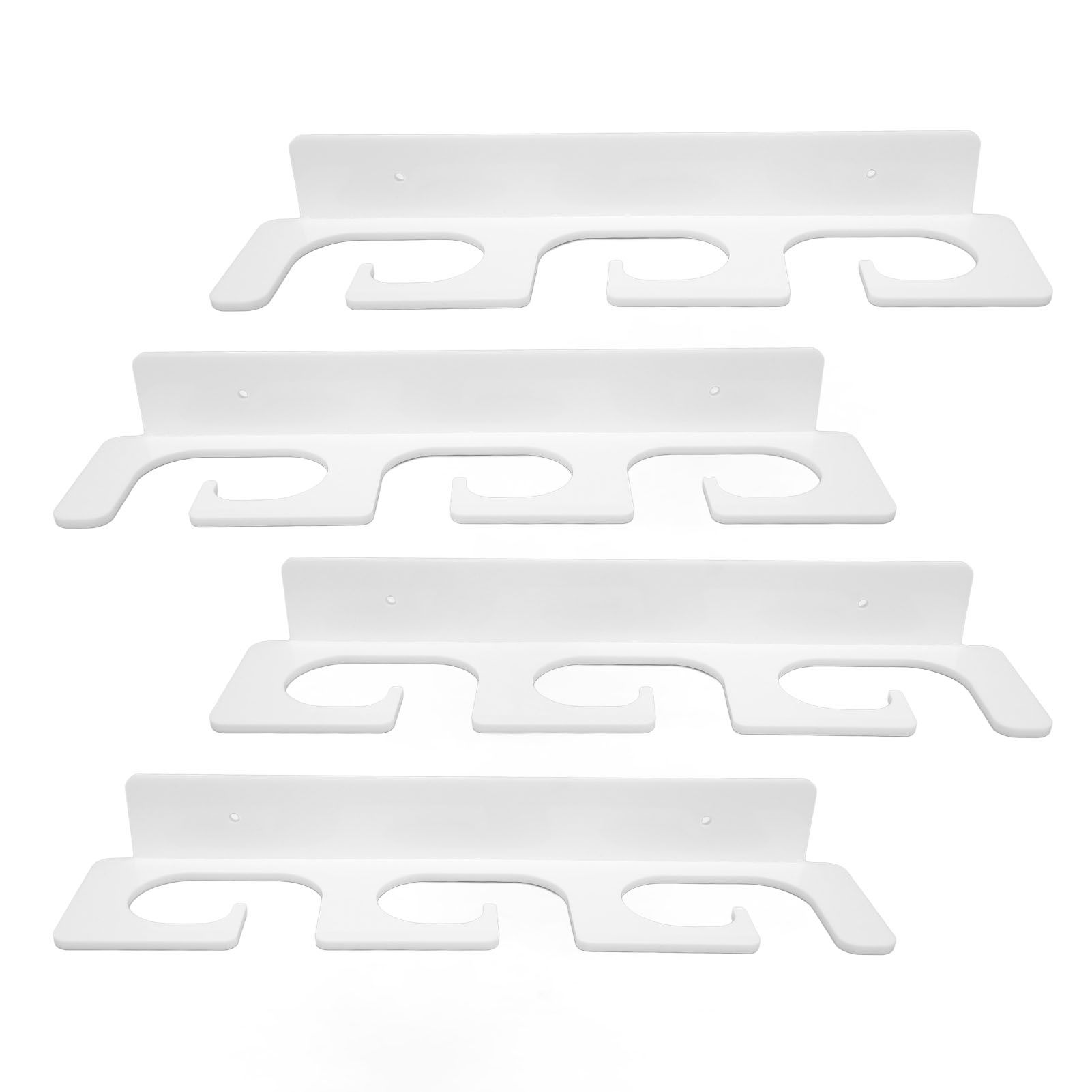 4Pcs Fishing Rod Holder Rugged Space Saving Stylish Holding 6 Rods Wall Mounted Fishing Pole Rack for Indoor Outdoor White - Image 5