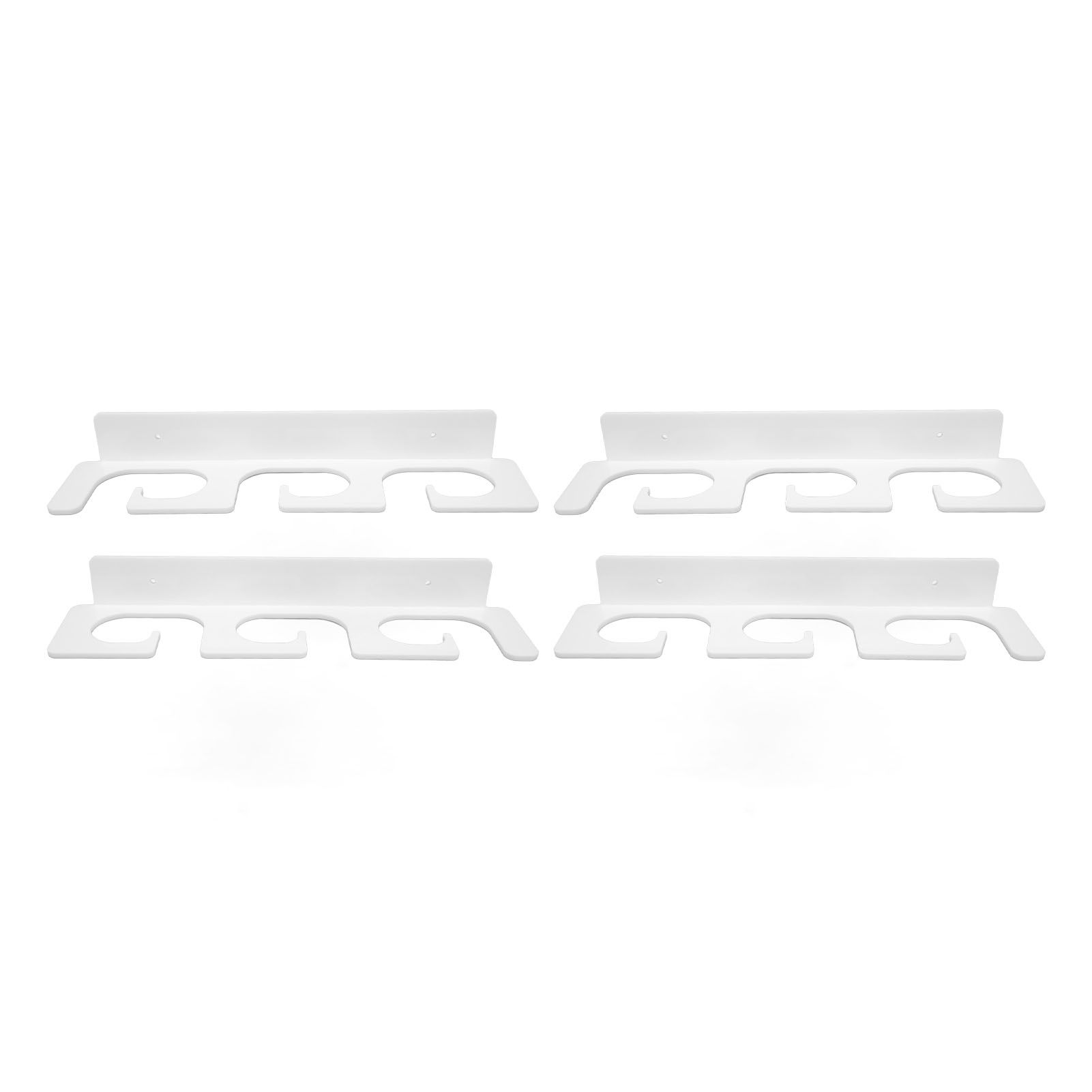 4Pcs Fishing Rod Holder Rugged Space Saving Stylish Holding 6 Rods Wall Mounted Fishing Pole Rack for Indoor Outdoor White - Image 6