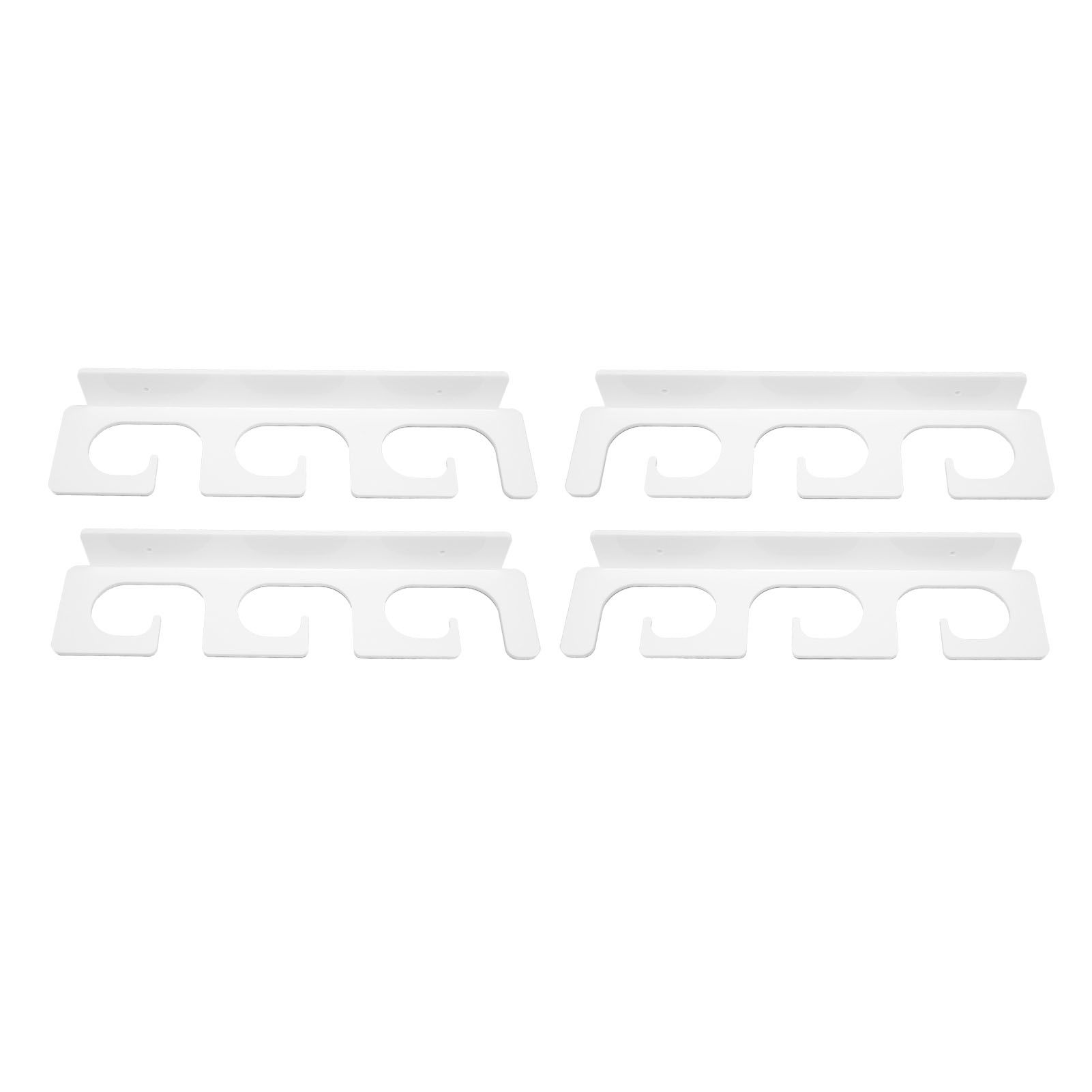 4Pcs Fishing Rod Holder Rugged Space Saving Stylish Holding 6 Rods Wall Mounted Fishing Pole Rack for Indoor Outdoor White - Image 7