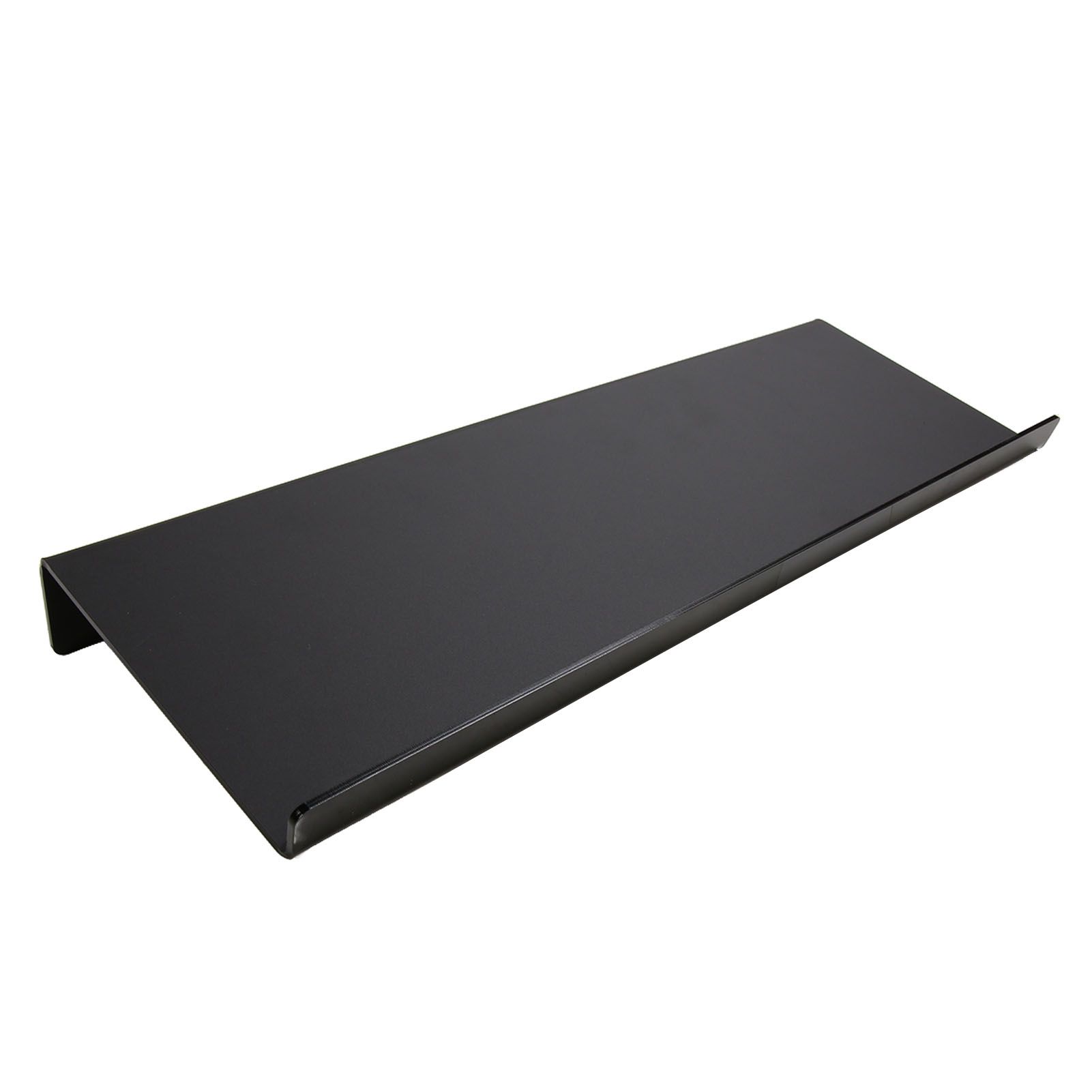 Acrylic Tilted Computer Keyboard Holder Low Front Lip Polished Finish Keyboard Riser Keyboard Holder for Office Black - Image 6