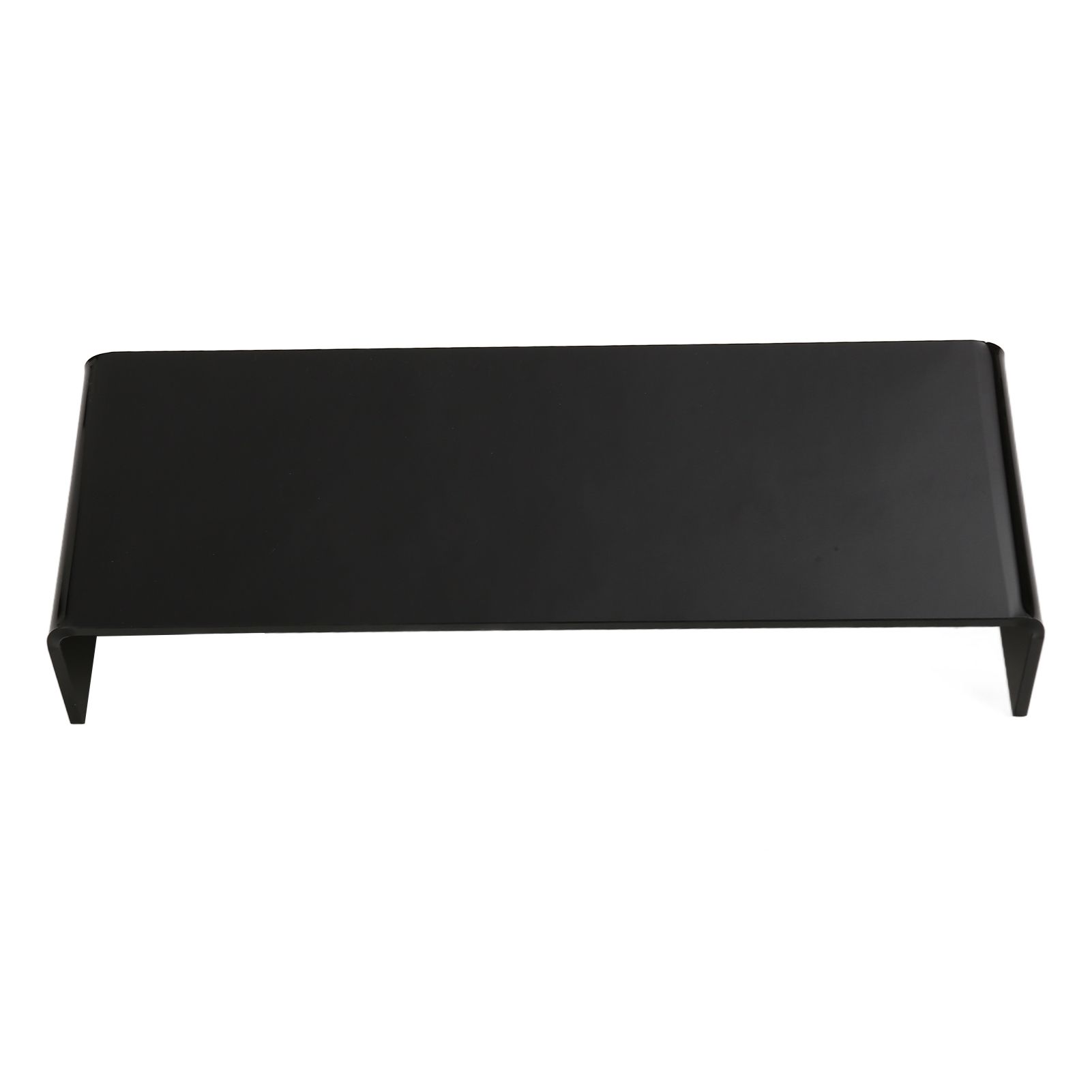 Monitor Riser 50lb 3.5inch Height Improve Sitting Posture Reduces Neck Eyes Pressure Space Saving Acrylic Computer Stand for Bedroom Study Black - Image 1