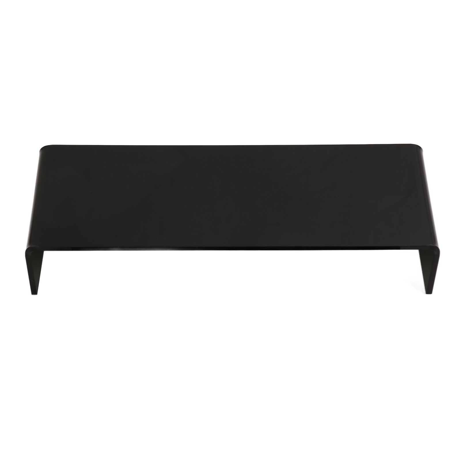 Monitor Riser 50lb 3.5inch Height Improve Sitting Posture Reduces Neck Eyes Pressure Space Saving Acrylic Computer Stand for Bedroom Study Black - Image 5