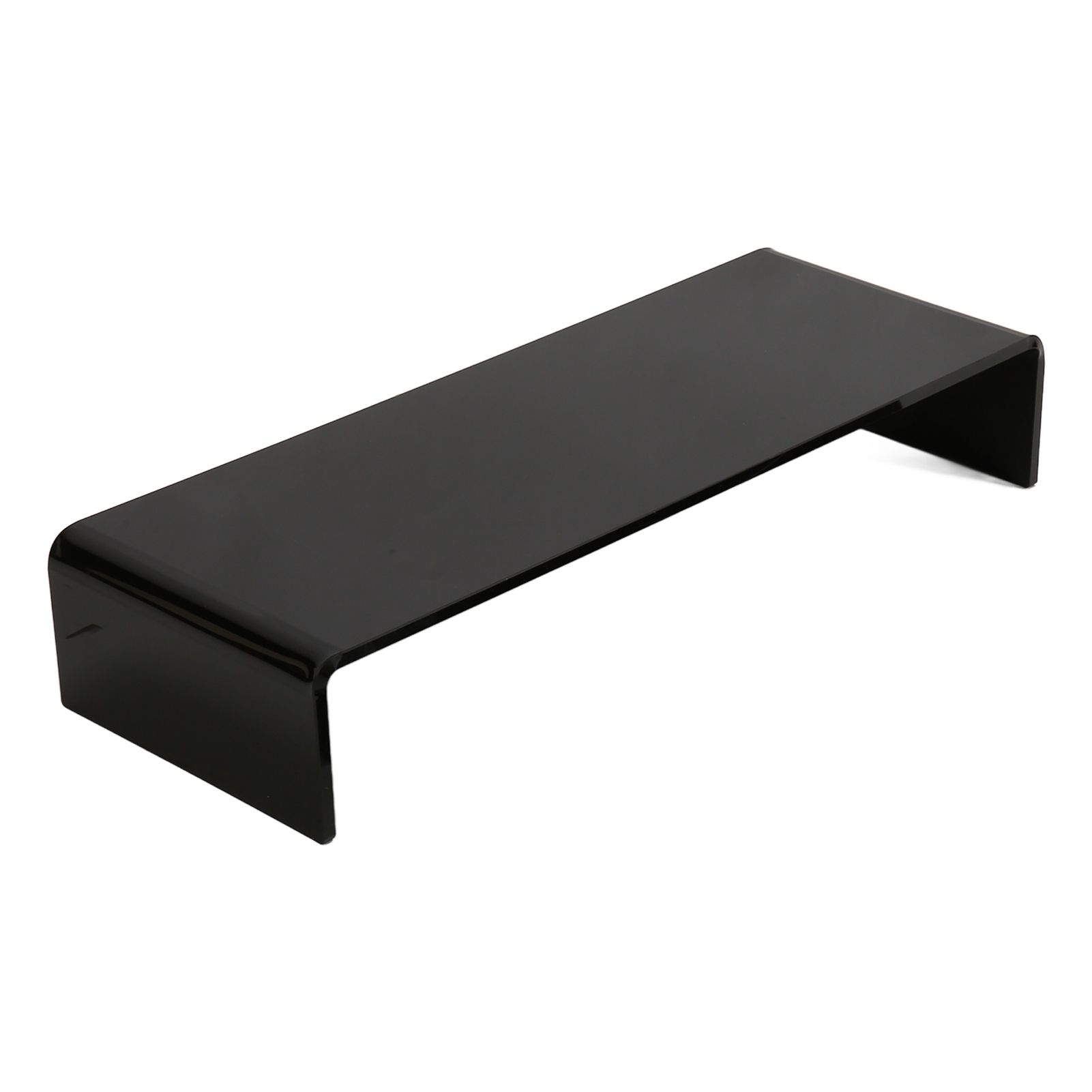 Monitor Riser 50lb 3.5inch Height Improve Sitting Posture Reduces Neck Eyes Pressure Space Saving Acrylic Computer Stand for Bedroom Study Black - Image 6