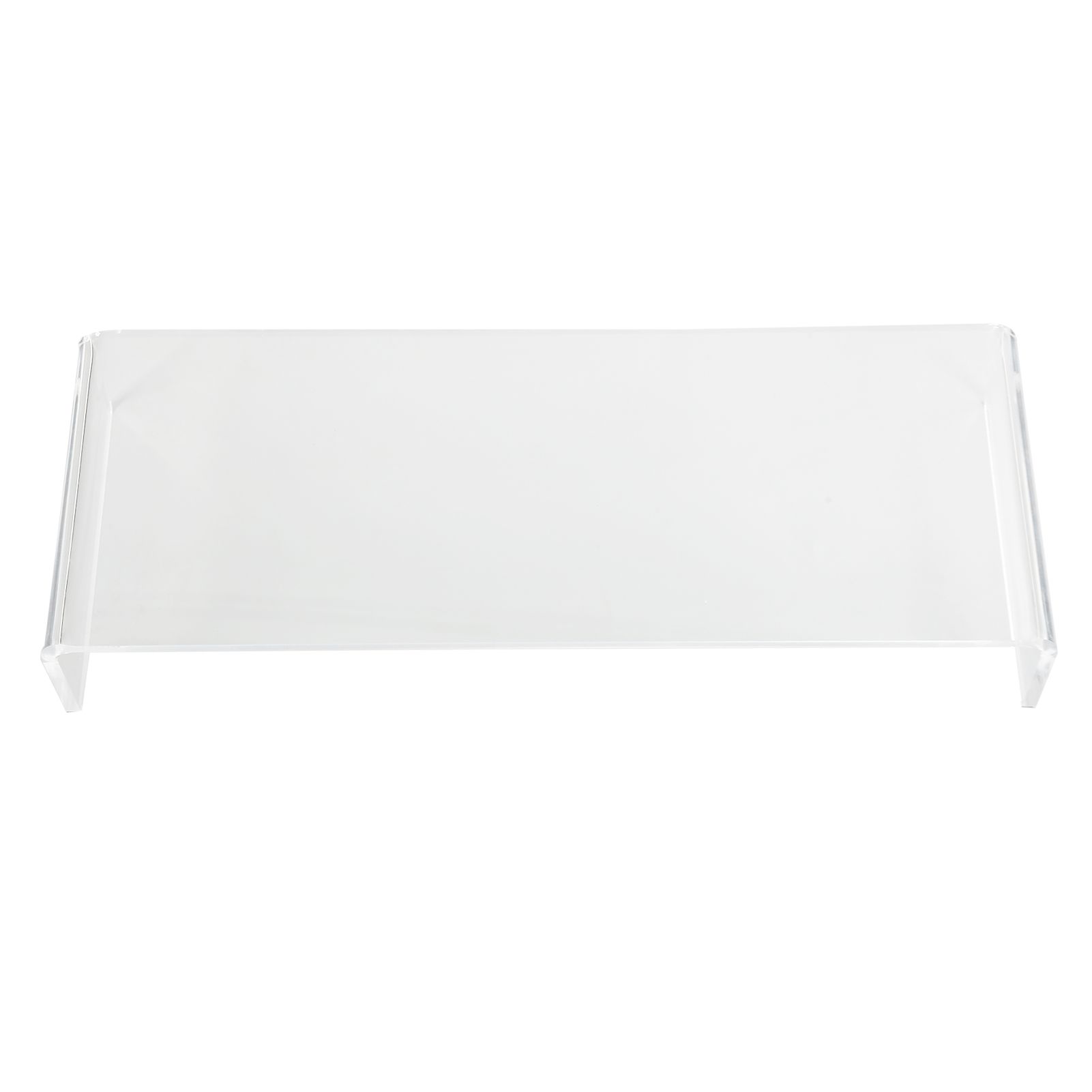 Monitor Riser 50lb 3.5inch Height Improve Sitting Posture Reduces Neck Eyes Pressure Space Saving Acrylic Computer Stand for Bedroom Study Transparent - Image 1