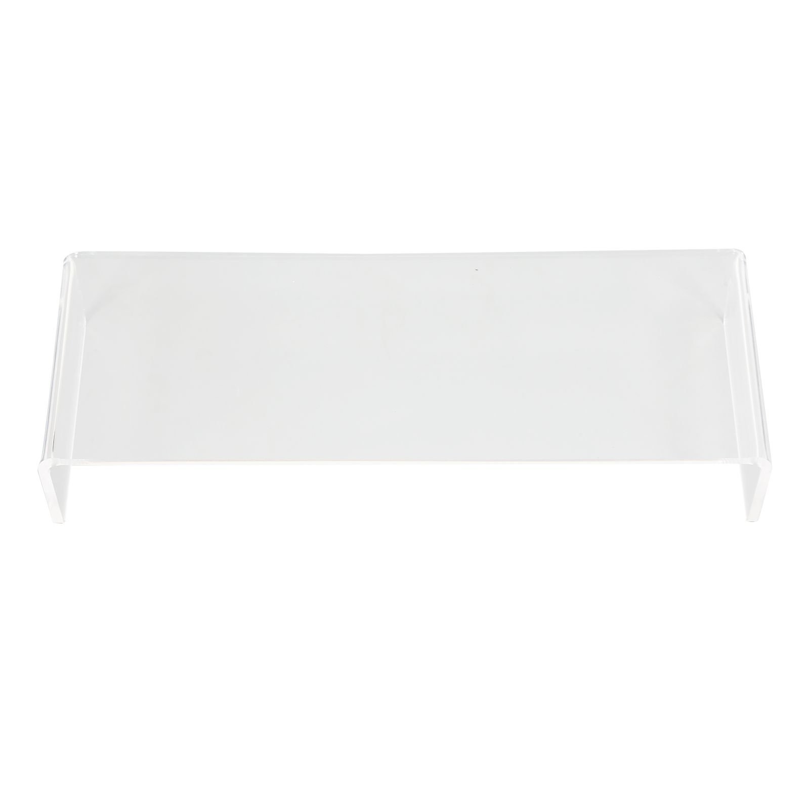 Monitor Riser 50lb 3.5inch Height Improve Sitting Posture Reduces Neck Eyes Pressure Space Saving Acrylic Computer Stand for Bedroom Study Transparent - Image 3