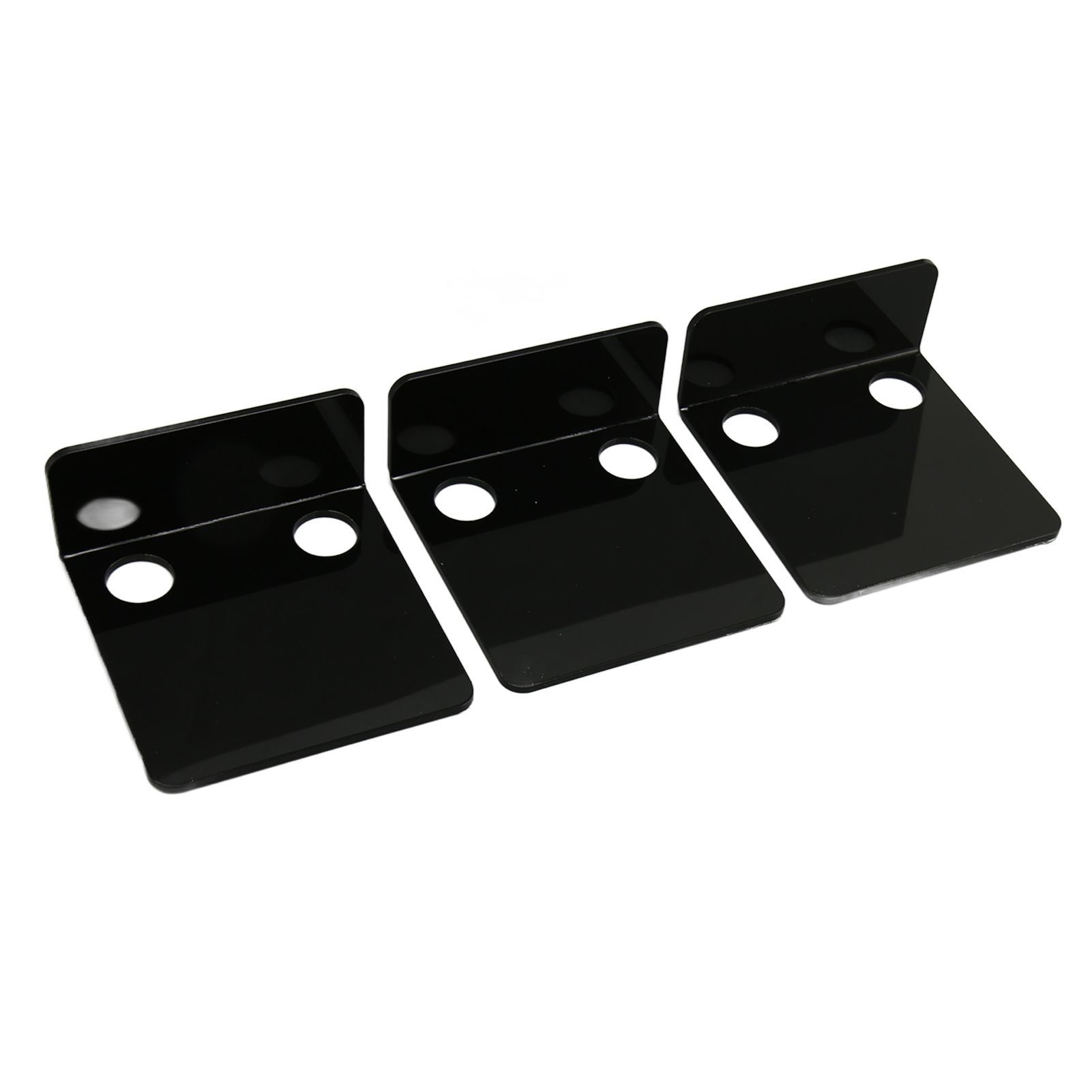 3 PCS Small Security Cameras Wall Shelf with 6 Cable Clips 10PCS Tapes Acrylic Waterproof Drill Free Adhesive Floating Shelf for Speakers Black - Image 2