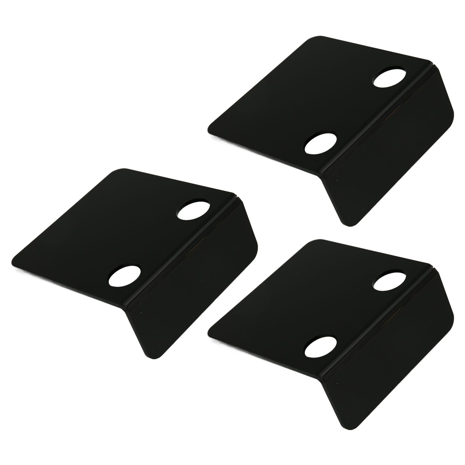 3 PCS Small Security Cameras Wall Shelf with 6 Cable Clips 10PCS Tapes Acrylic Waterproof Drill Free Adhesive Floating Shelf for Speakers Black - Image 4